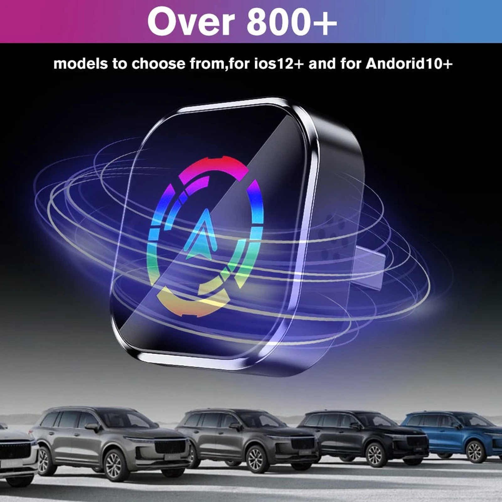 CarPlay Wireless Dongle Adapter Plug Play for iPhone iOS Android Auto Car System
