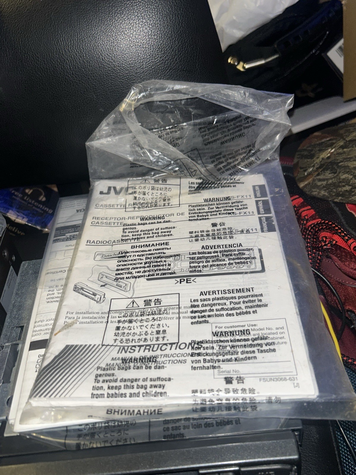 JVC CH-PK11 Cassette Receiver & CD Changer System KS-FX11 CH-X11