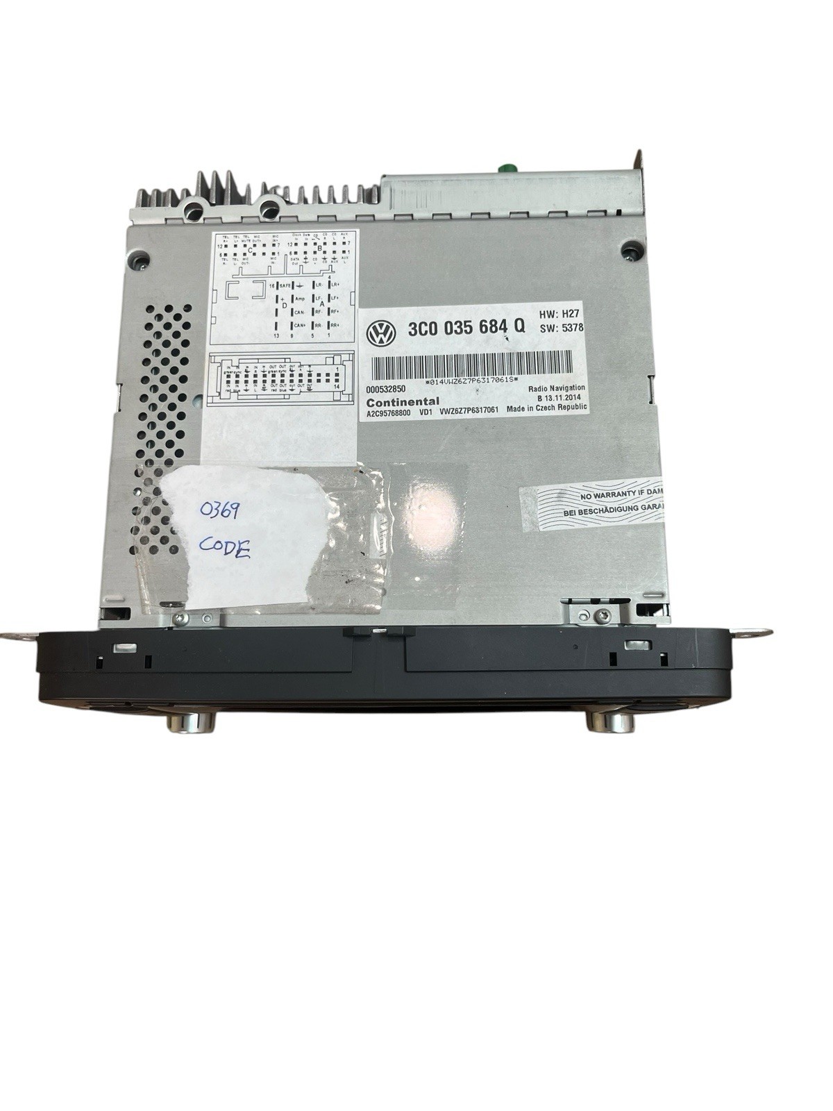 2010 – 2015 Volkswagen VW OEM DynAudio Premium RNS-510 GPS Navigation Receiver