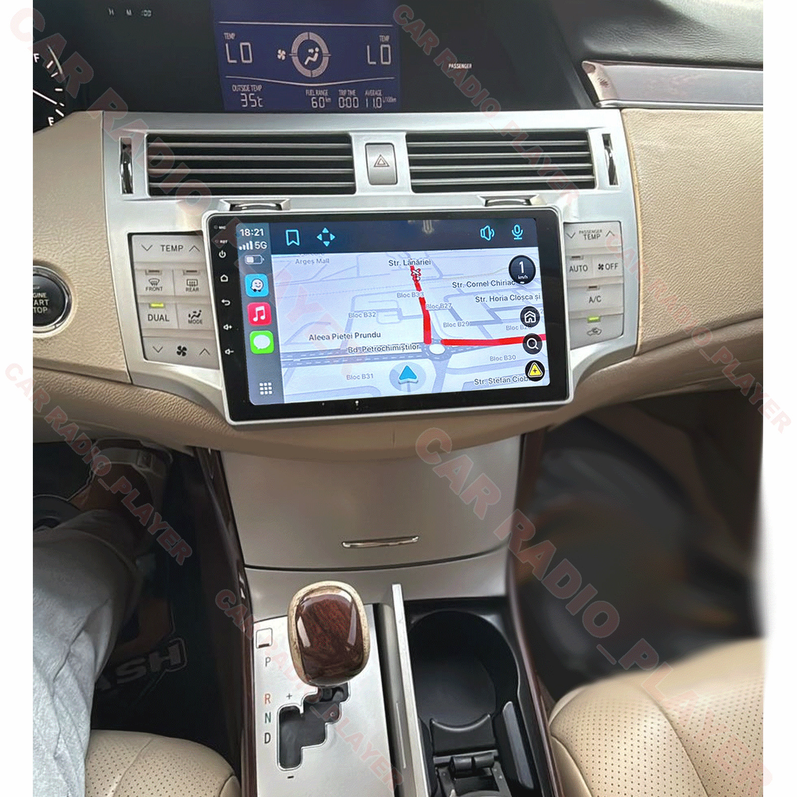 2DIN Carplay Android PLUG&PLAY Stereo Radio GPS Navi For Toyota Avalon 2005-2010