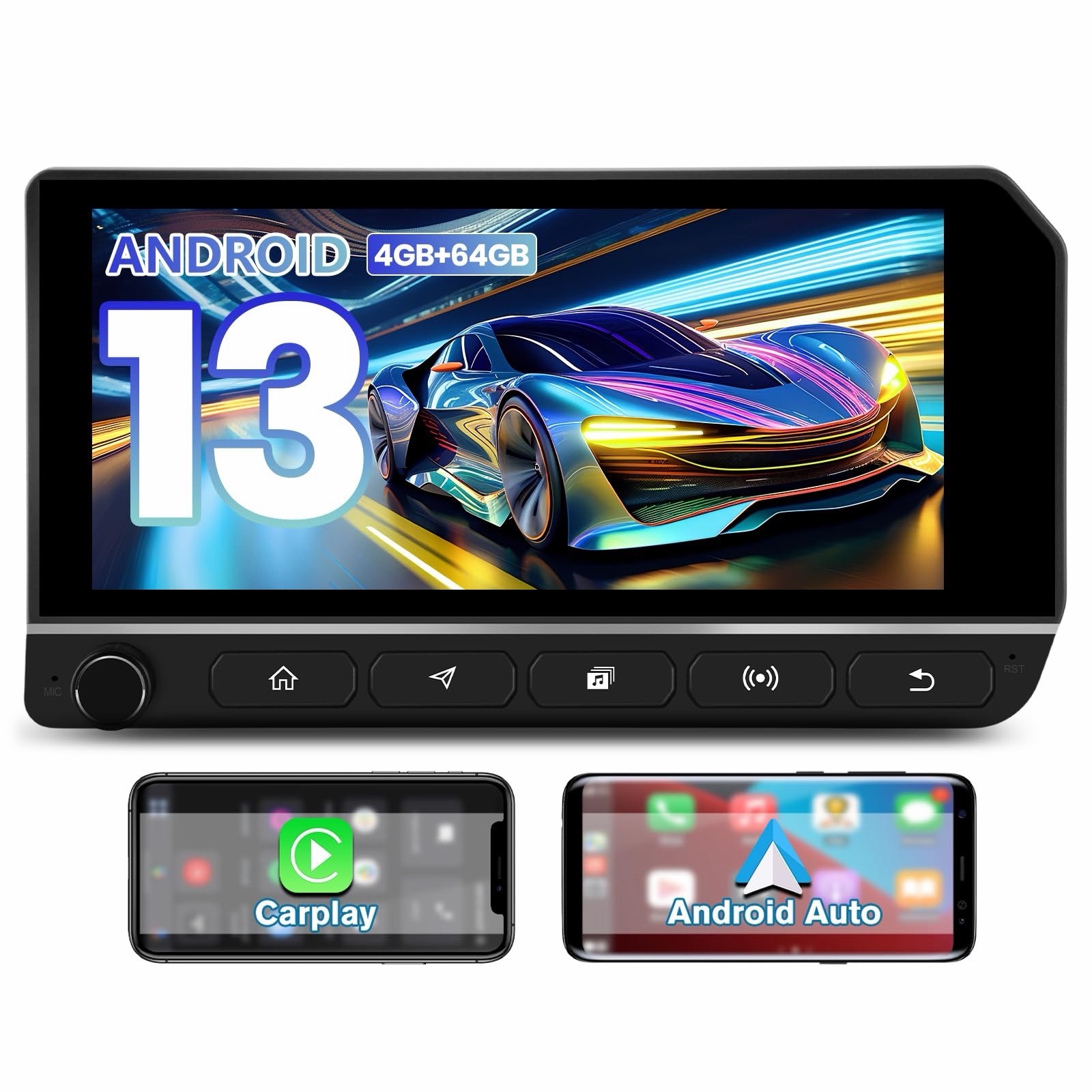 Car Stereo for Jeep Wrangler JK/JKU 2007-2016 & Dodge Ram 1500 2500 3500 2011-20