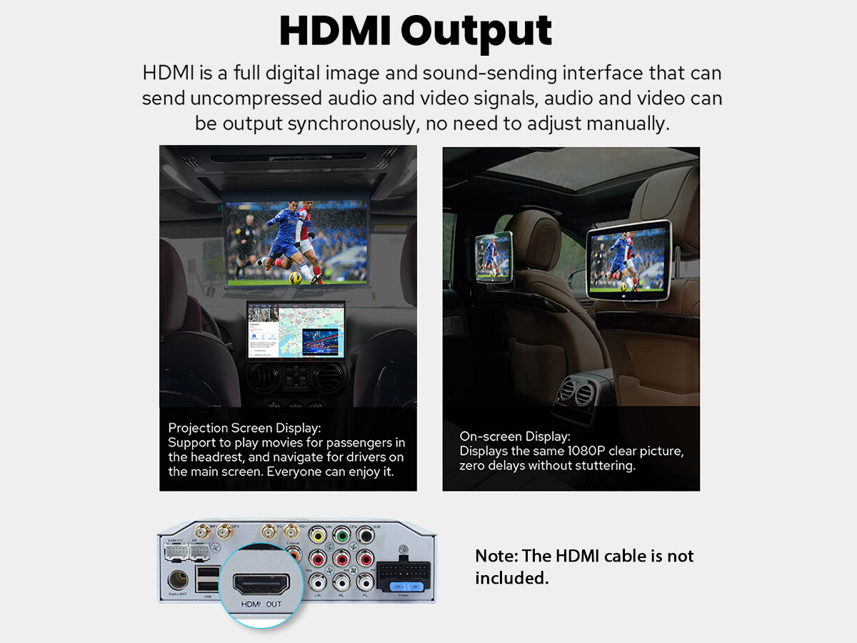 JOYING 13.3″ Single Din IPS Touchscreen Car Stereo 1080P 8+128GB 8-Core Radio FM
