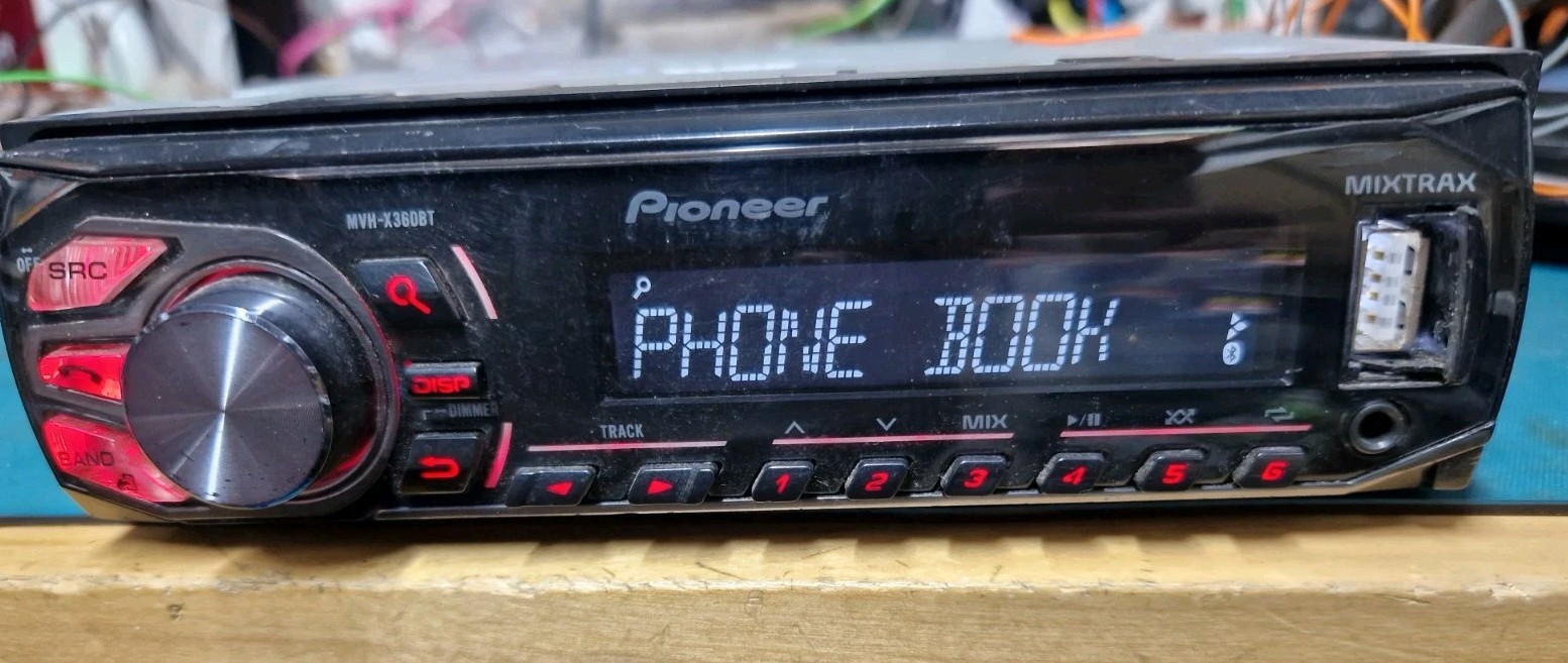 PIONEER MVH-X360BT Car Stereo Radio USB,AUX,Bluetooth,MP3,WMA