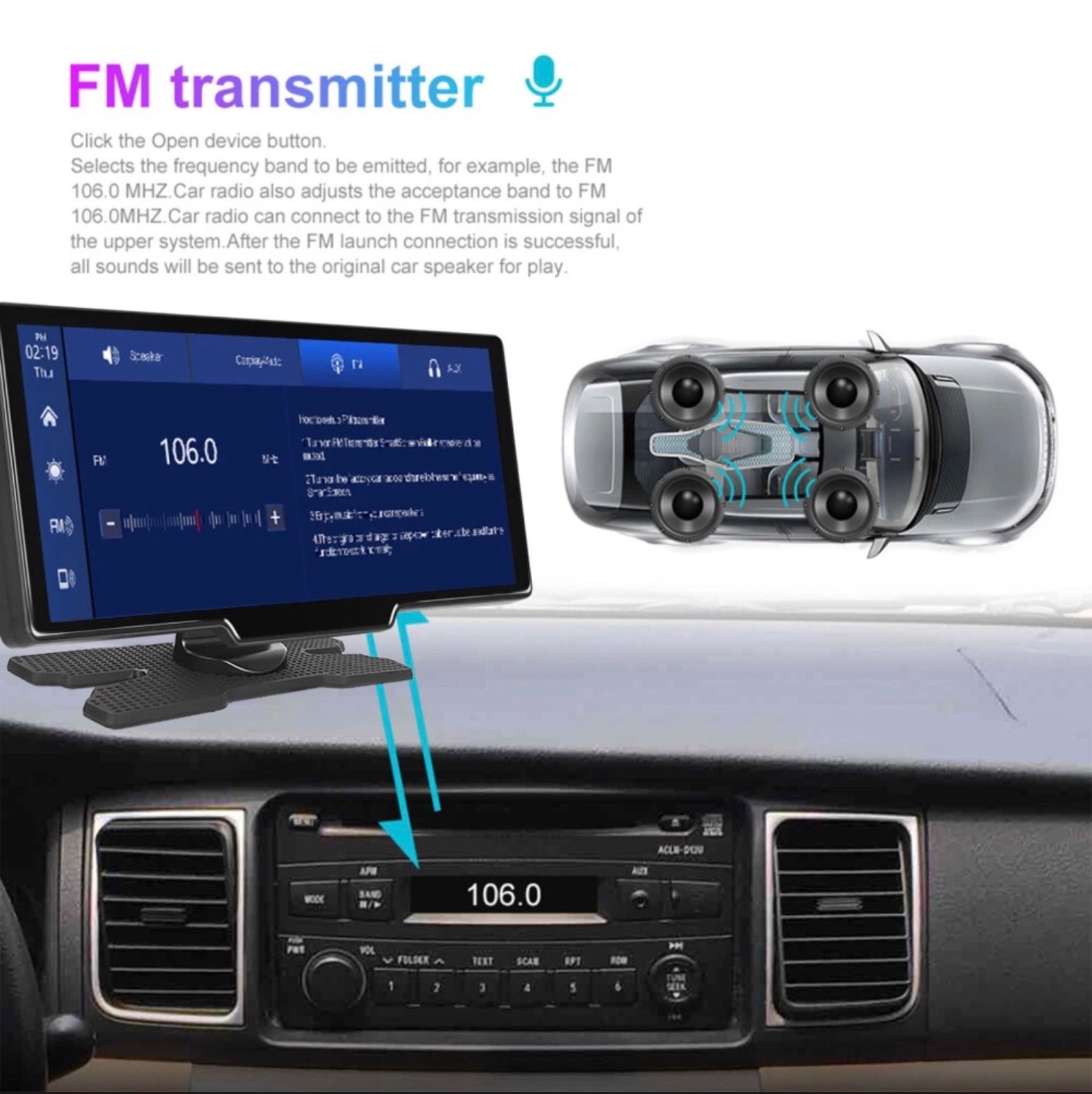 Touch Screen Wireless Apple CarPlay Android Auto DVR Dash Cam And Reverse Camera