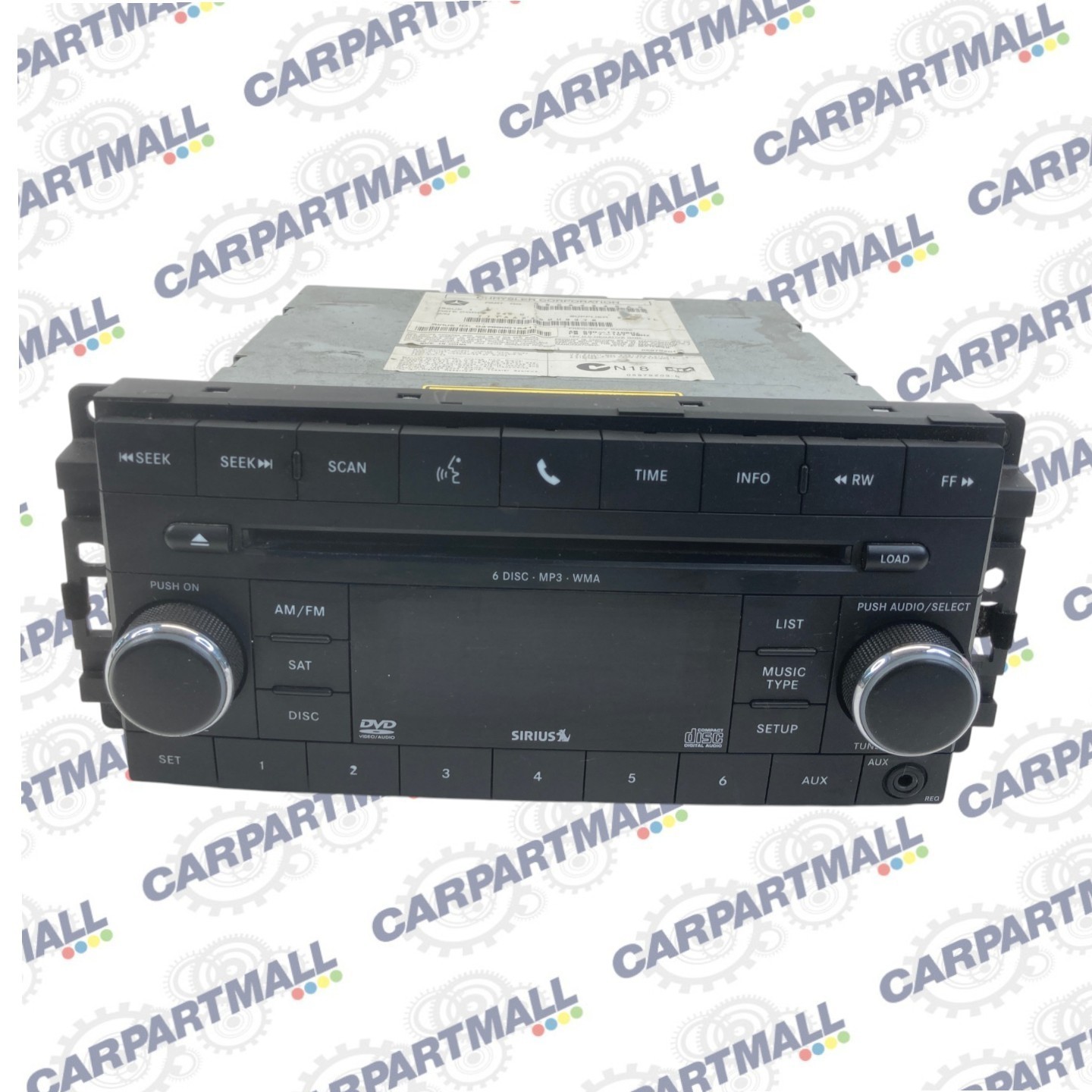 2009 2010 DODGE JOURNEY RADIO RECEIVER 6 CD DVD PLAYER MP3 05064948AC OEM