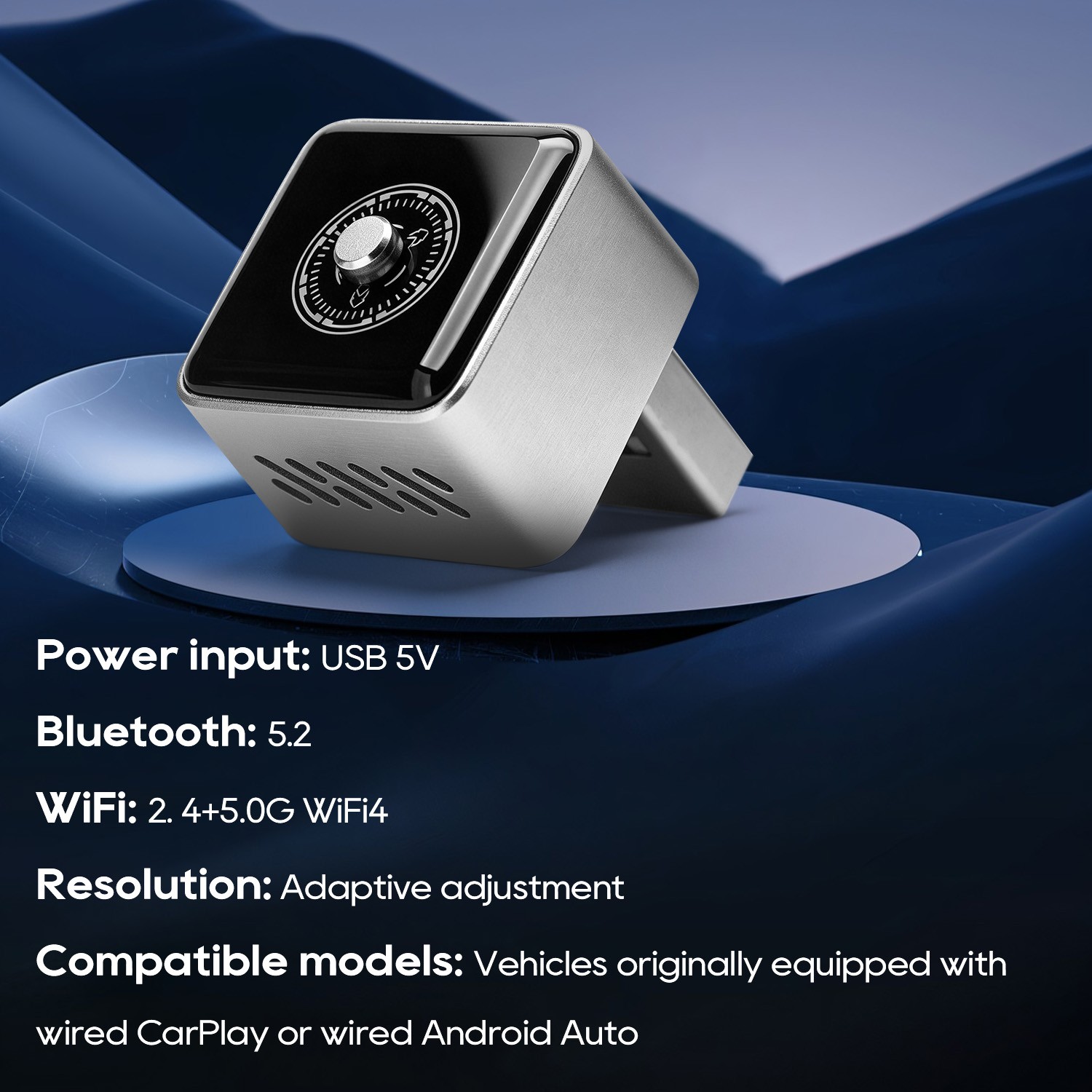 USB Wireless CarPlay & Android Auto Adapter – Fast & Stable,Dual-Band WiFi,BT5.2