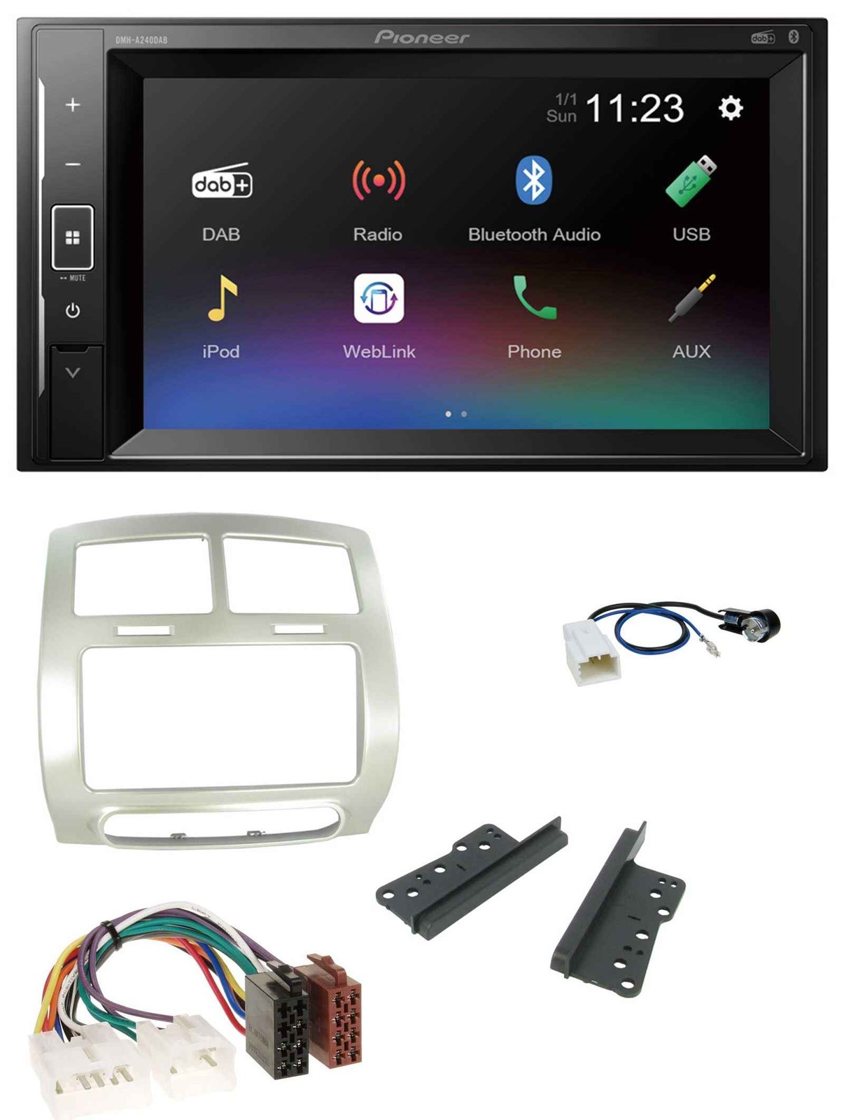 Pioneer DAB MP3 2DIN Bluetooth USB Car Stereo for Toyota Urban Cruiser 2008-2014