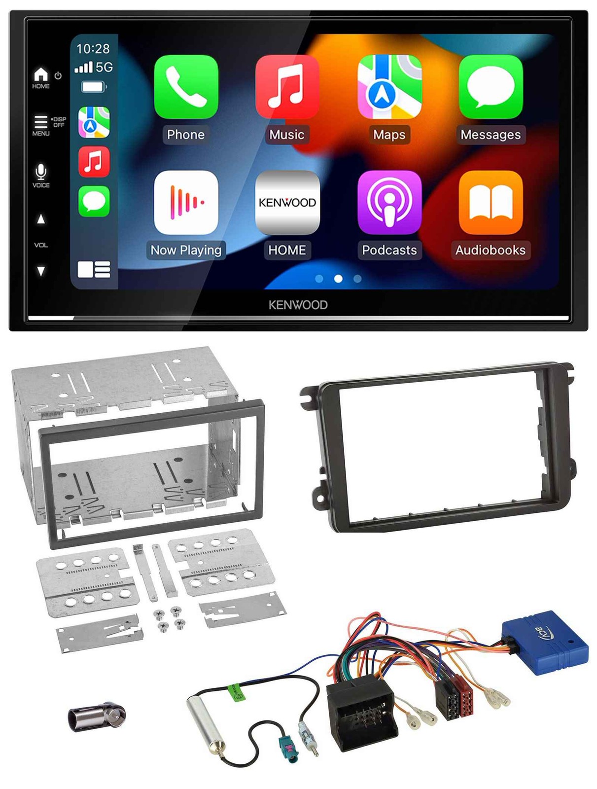 Kenwood DAB USB Bluetooth 2DIN CAN-Bus Car Stereo for VW T5 Caravelle Multivan AB
