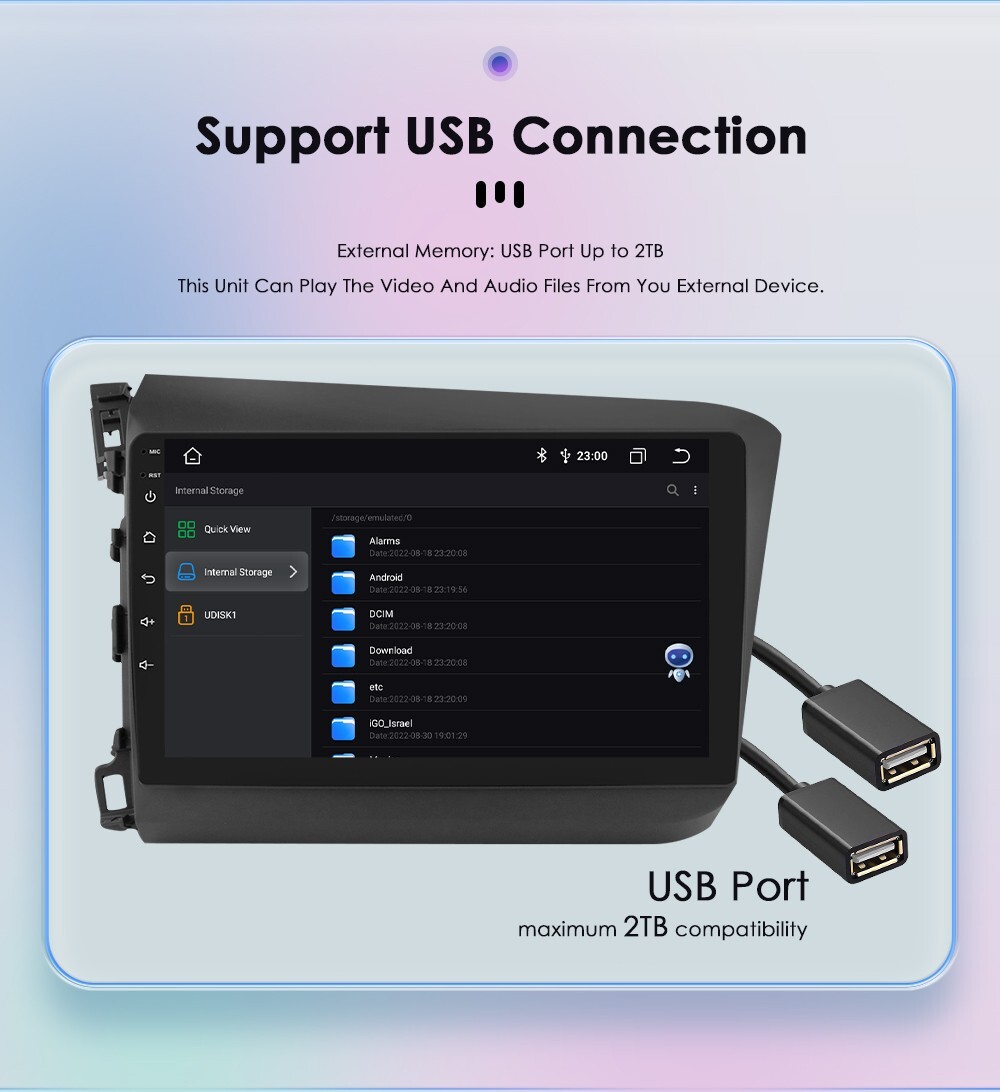 9″ For Honda Civic 2012-2015 Car Carplay Radio GPS DSP WiFi Head Unit 8GB+128GB