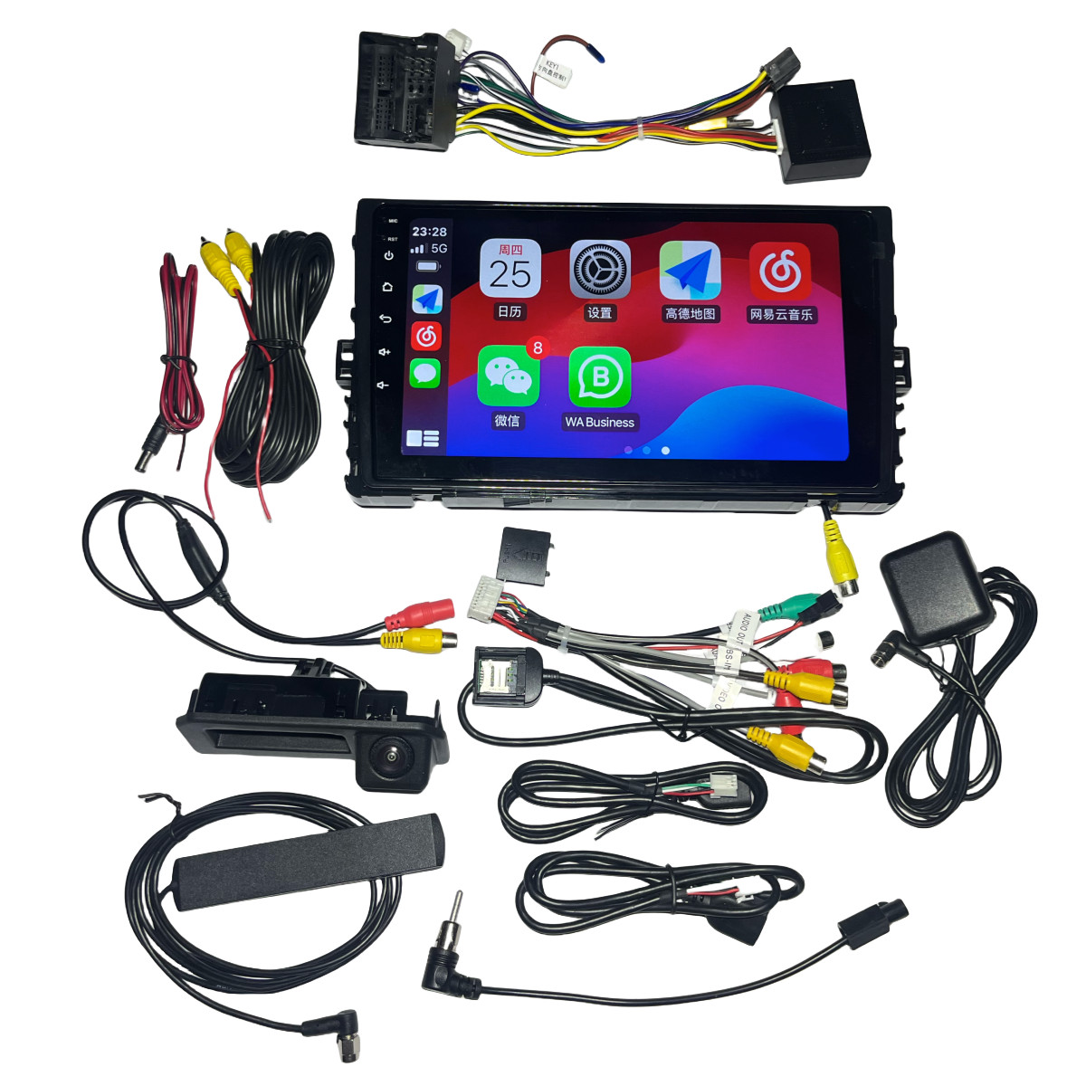 6+128GB Aluminum Alloy CarPlay Android Radio Screen For JETTA MK7 2019-2024 Car