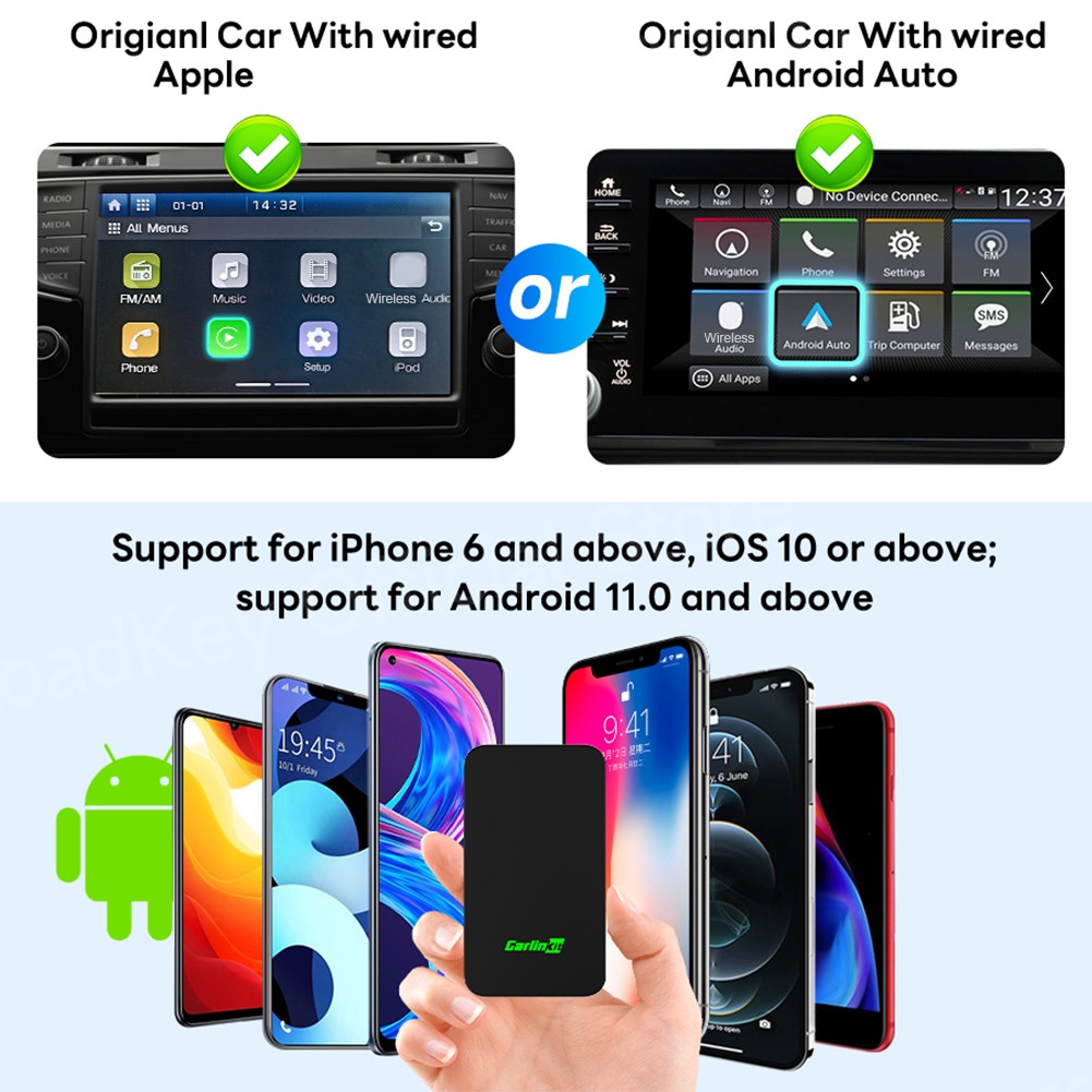 Carlinkit 5.0 Wireless Carplay Android Auto Box Multimedia Video Player Adapter