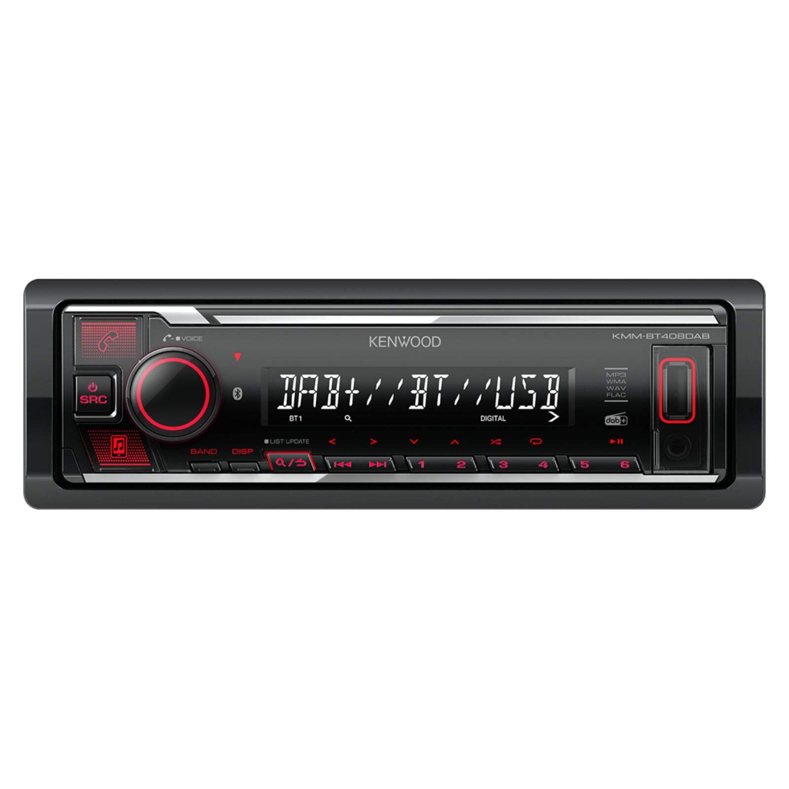 Kenwood KMM-BT408DAB Stereo Bluetooth USB Car Digital Radio Includes DAB Aerial