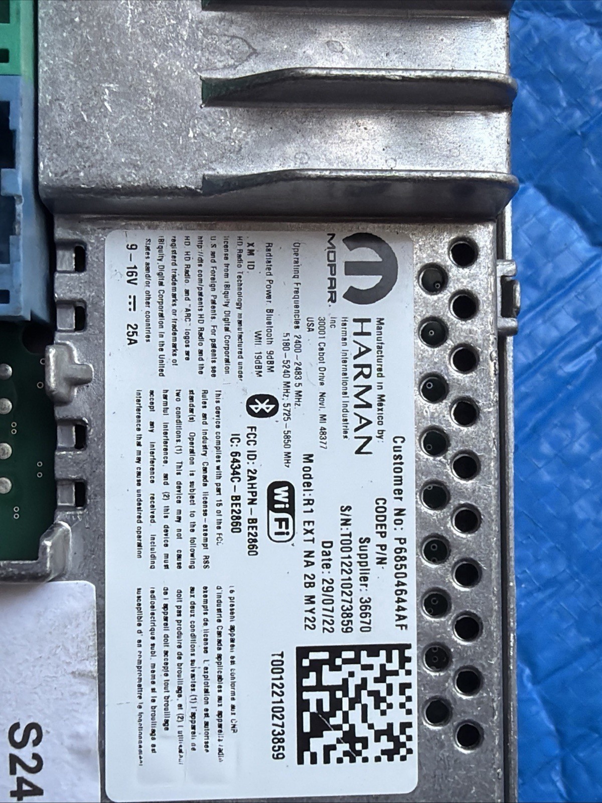 Dodge 2022-2024 Ram 2500 12” Screen Radio NAV Receiver Module 1500 3500 Set