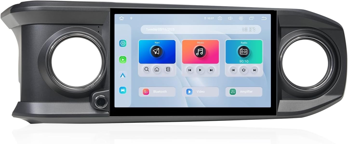 Dasaita Car Stereo for Toyota Tacoma 2016-2023 CarPlay WiFi GPS Navigation Gray
