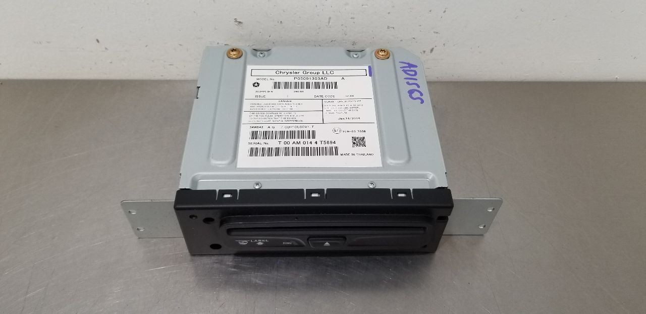 14 DODGE RAM 1500 CD PLAYER CENTER CONSOLE MOUNTED 5091303AD
