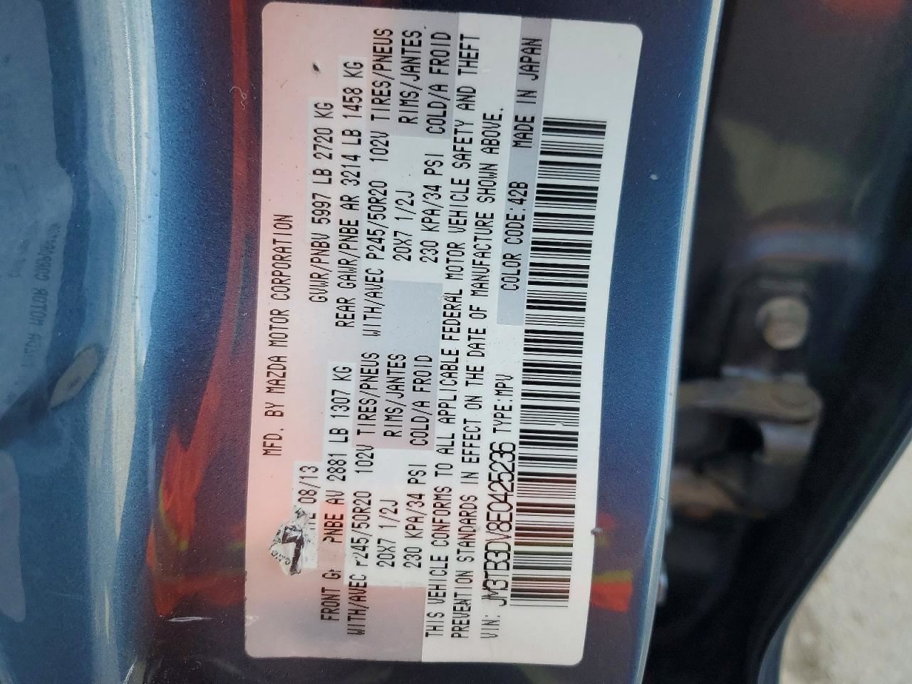 Audio Equipment Radio Receiver Bluetooth Am-fm-cd Fits 13-15 MAZDA CX-9 1057219