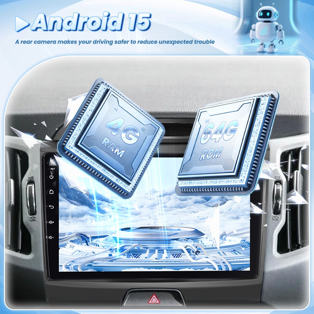 4+64GB For KIA Sportage 3 2010-2016 Android 15 Car Stereo Radio Carplay GPS +AHD