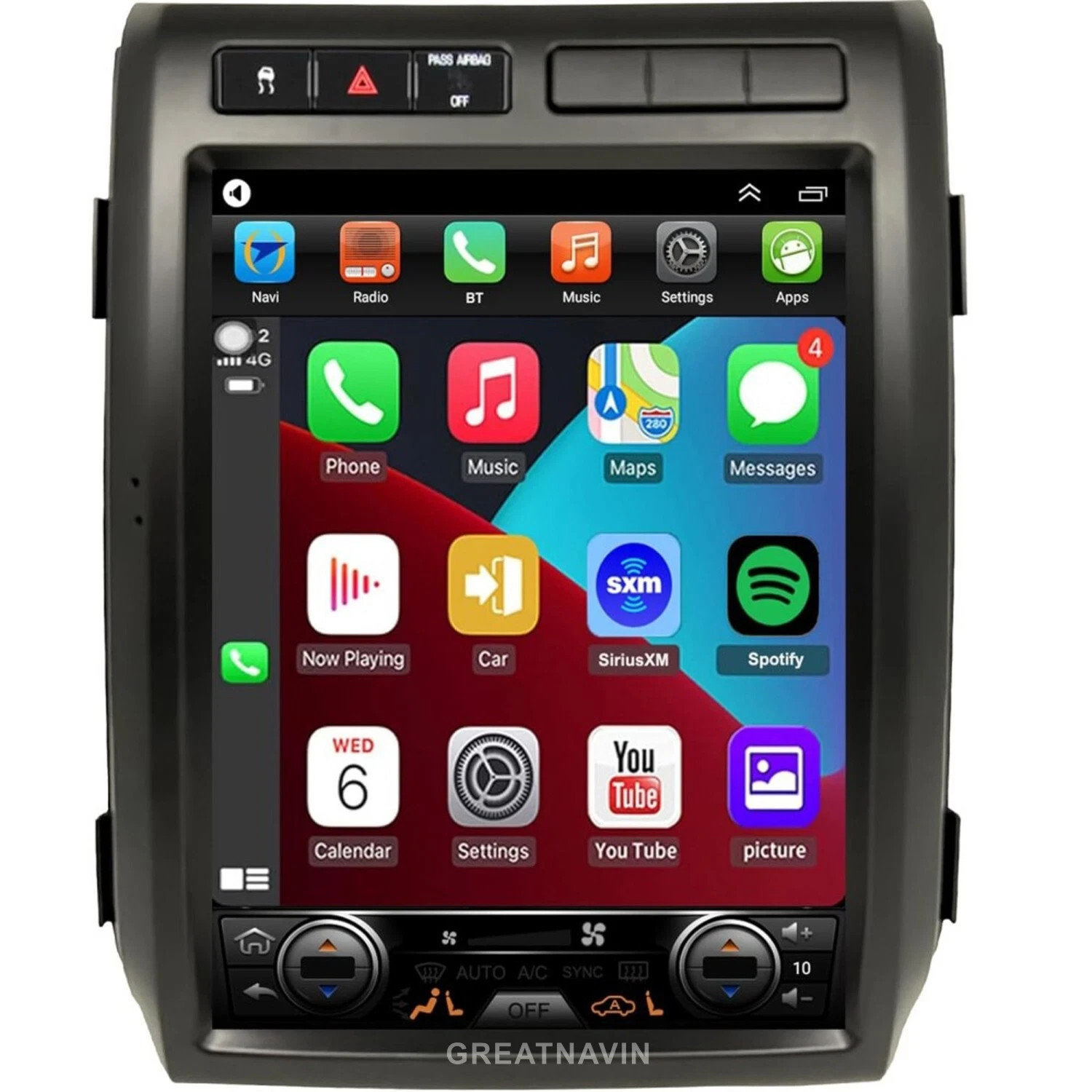 For Ford F150 2009-2012 Super Duty 12.1” Car Stereo Radio 64G Carplay Tesla WIFI
