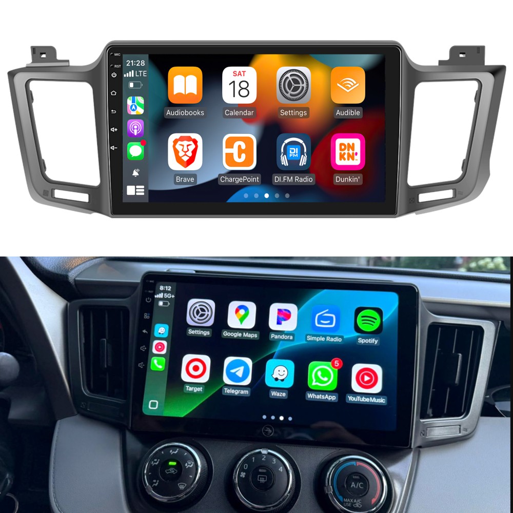 64G Apple Carplay Car Radio Stereo For 2013-2018 Toyota RAV4 Android 15 GPS Navi