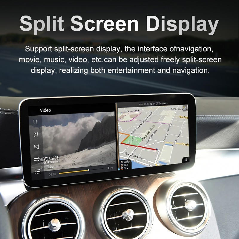12.3″ 4+64G 8 Core Android14 Stereo CarPlay NTG5.0 for Benz GLC W205 2015-2018