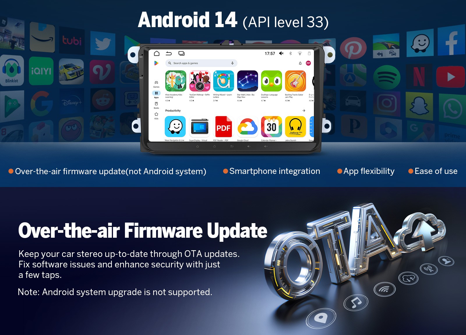 9″ IPS Android 14 Car Radio for VW RCD310 RCD510 RNS510 Wireless CarPlay GPS DSP