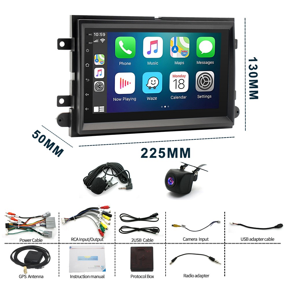 4+64G For 2009-2012 Ford F-150 7″ Android 15 Carplay Car Stereo Radio GPS Navi