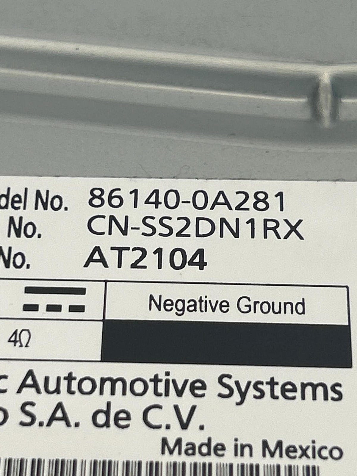 2023 2025 Toyota Corolla Cross radio am fm display receiver north america built
