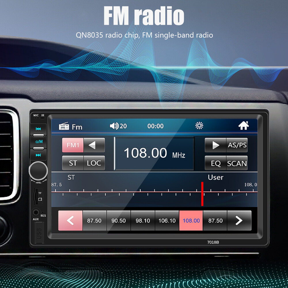 Radio Estereo De Pantalla Coche Carro Auto MP5 Tactil 2 DIN Bluetooth Con Camara
