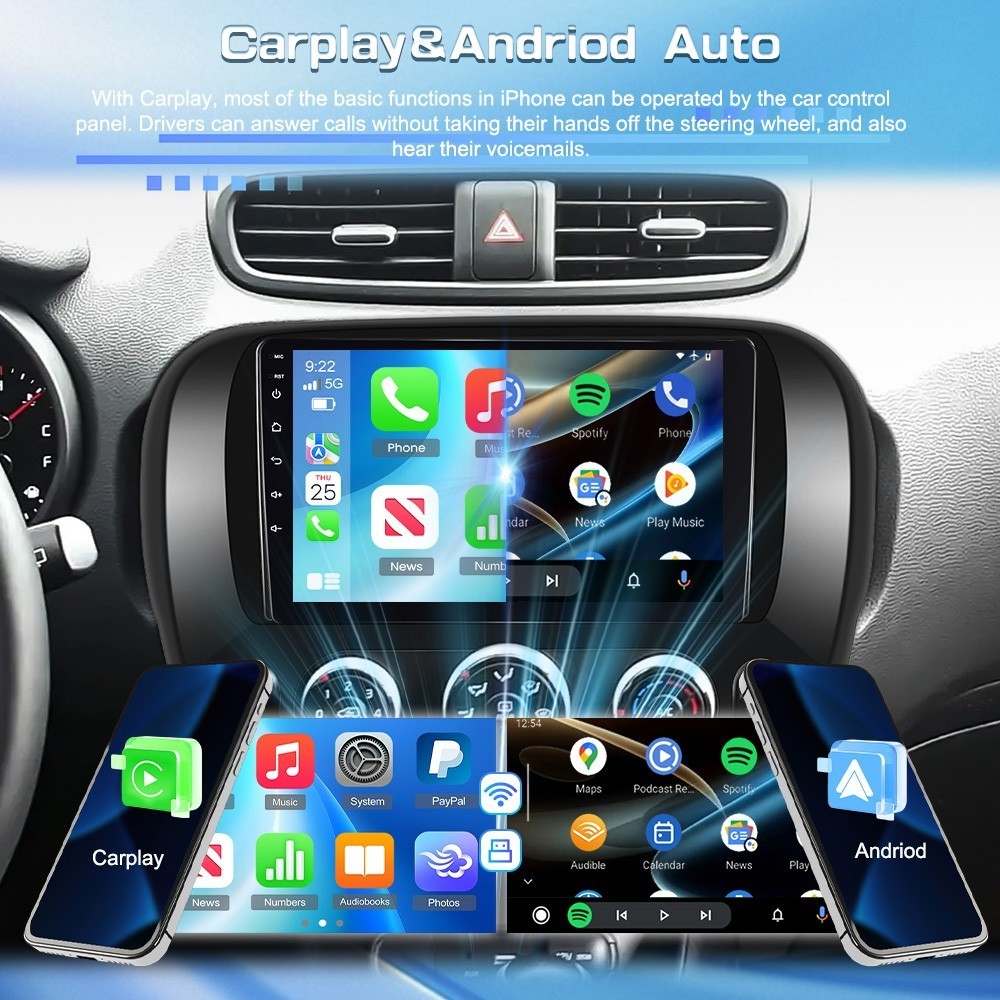 For 2014-2019 Kia Soul CarPlay Android 13 Car Radio Stereo GPS Head Unit