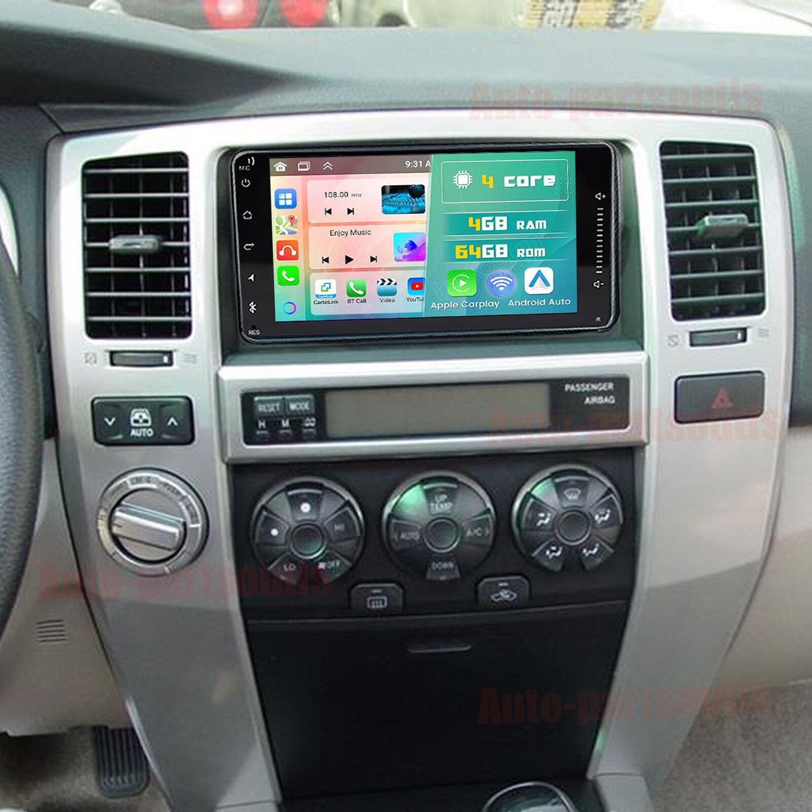 For 2003-2009 Toyota 4Runner AM/FM/RDS Car Radio Carplay MP5 Player GPS +CAM