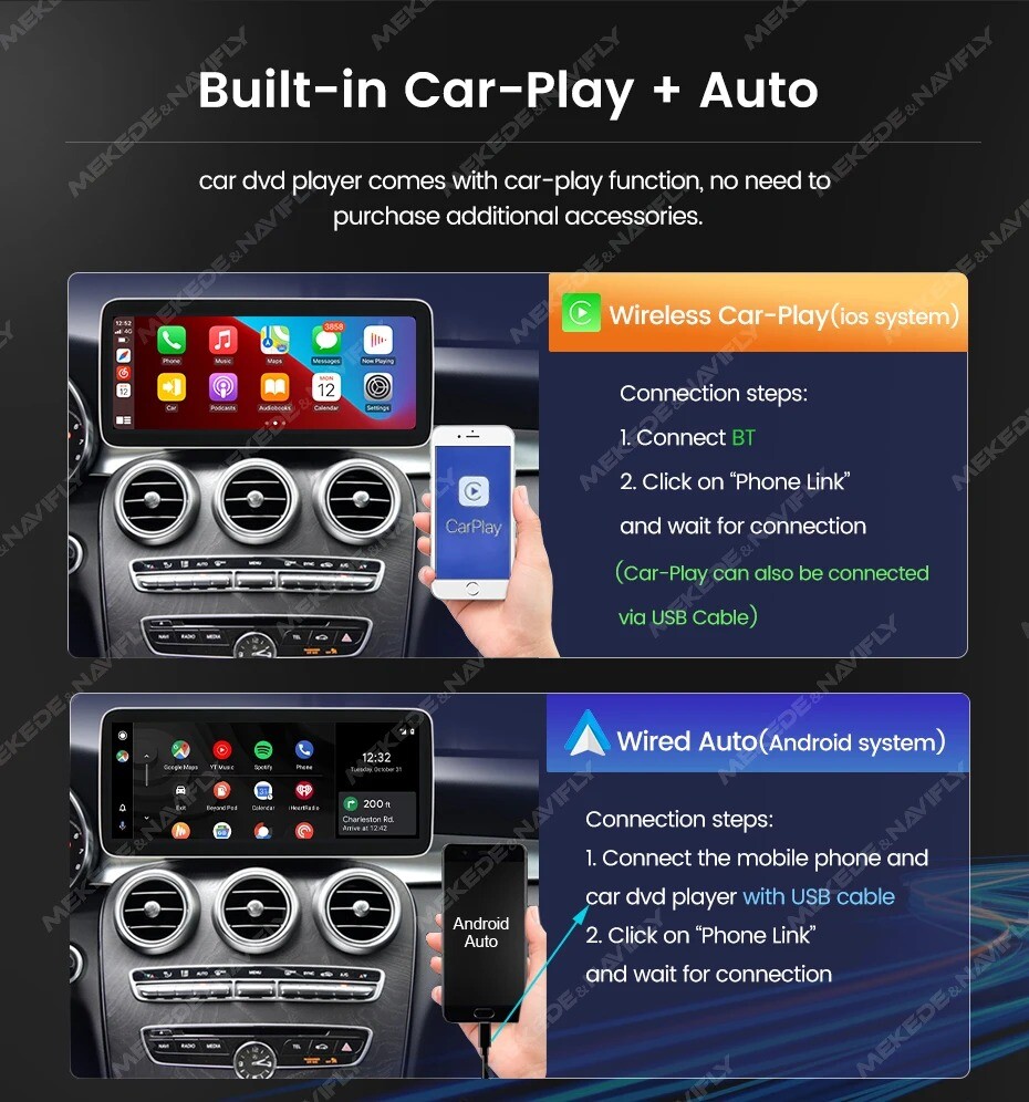 12.3″ 128GB Carplay For Mercedes-Benz A/GLA/CLA-Class C117 W176 X156 Car Stereo