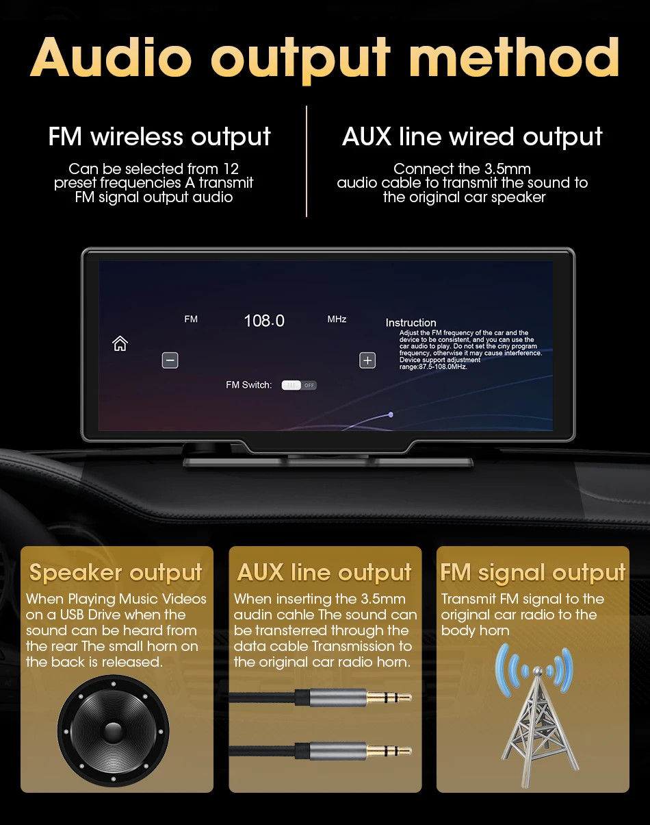 Universal Portable 10.26 Inch Car Intelligent System for 5G WIFI Plug and Play