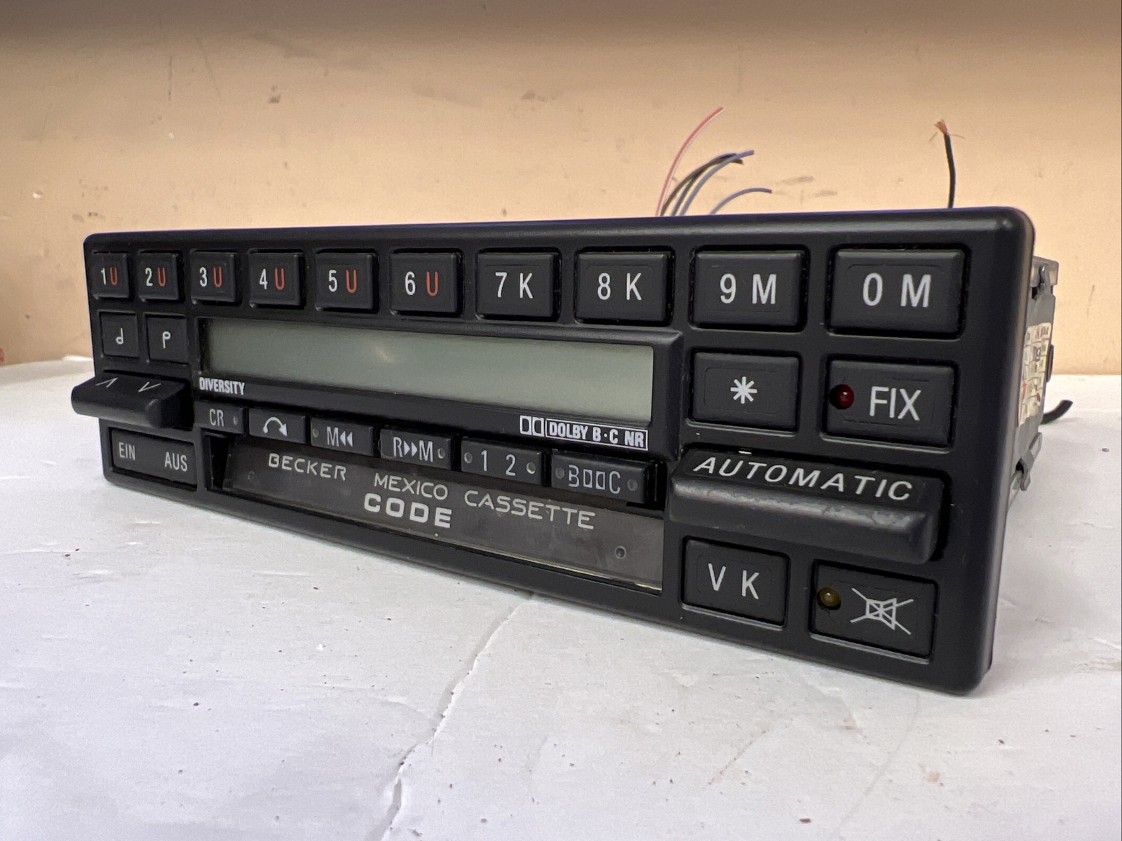 Mercedes Benz radio cassette player Becker Mexico BE0830 FOR PARTS NOT WORKING