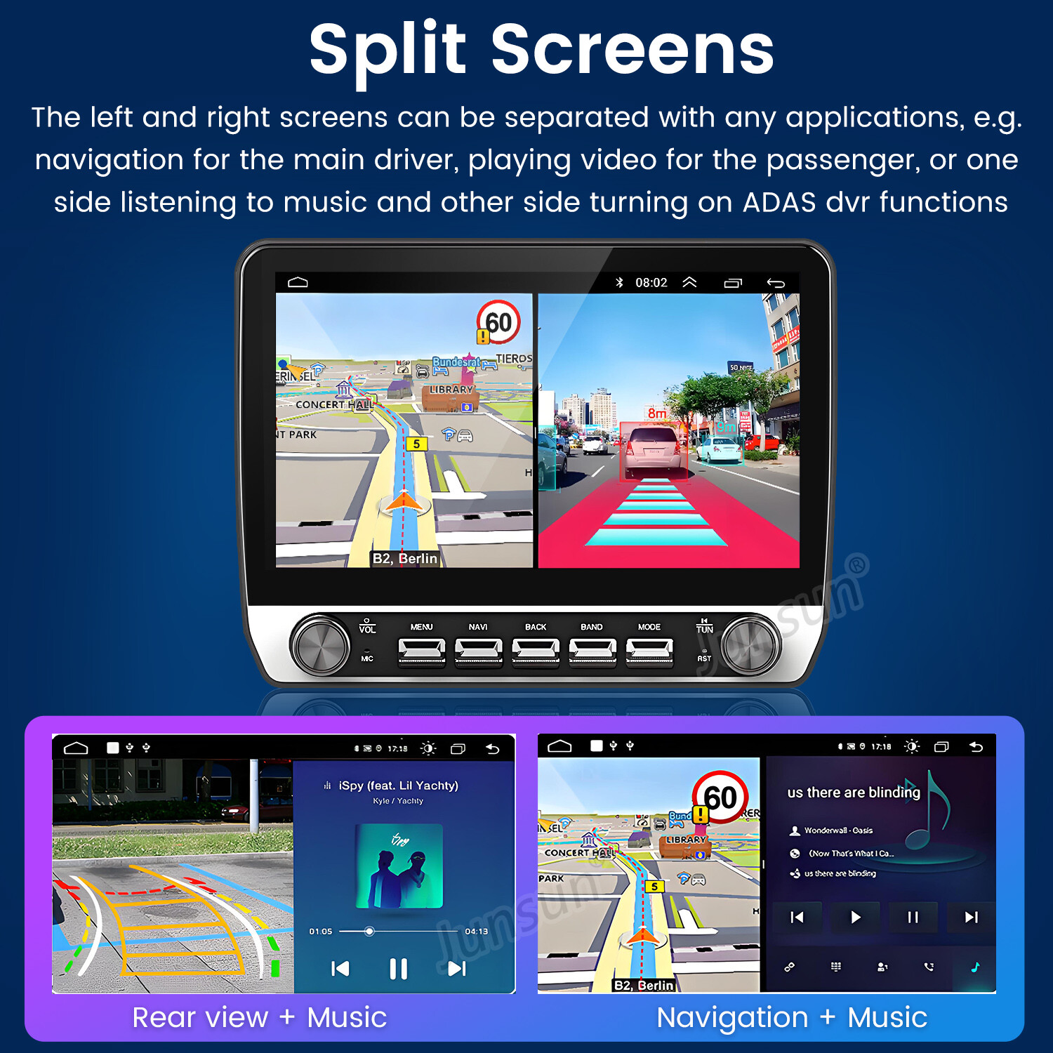 Android15 Apple Carplay For Toyota Tacoma 2016-2022 Car Stereo Radio GPS RDS SWC