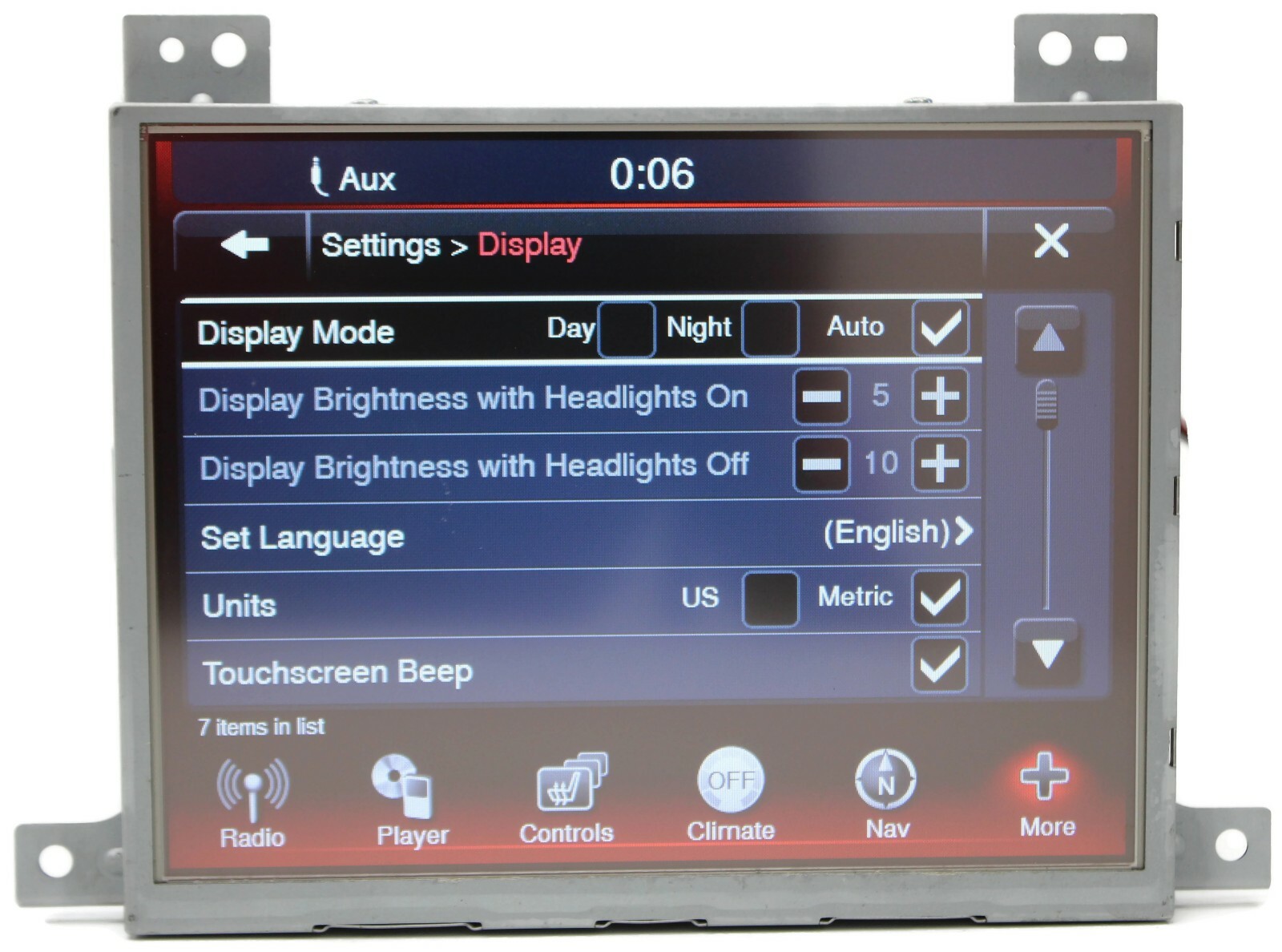11-14 Dodge Charger 300 Navigation Radio Touch 8.4” Display Screen 05064798AH