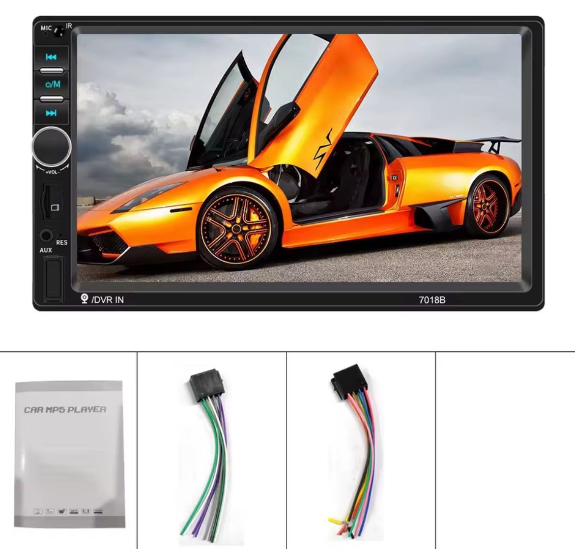 Podofo 7″ Double Din Car Stereo Touch Screen Bluetooth Radio MP5 Mirror Link