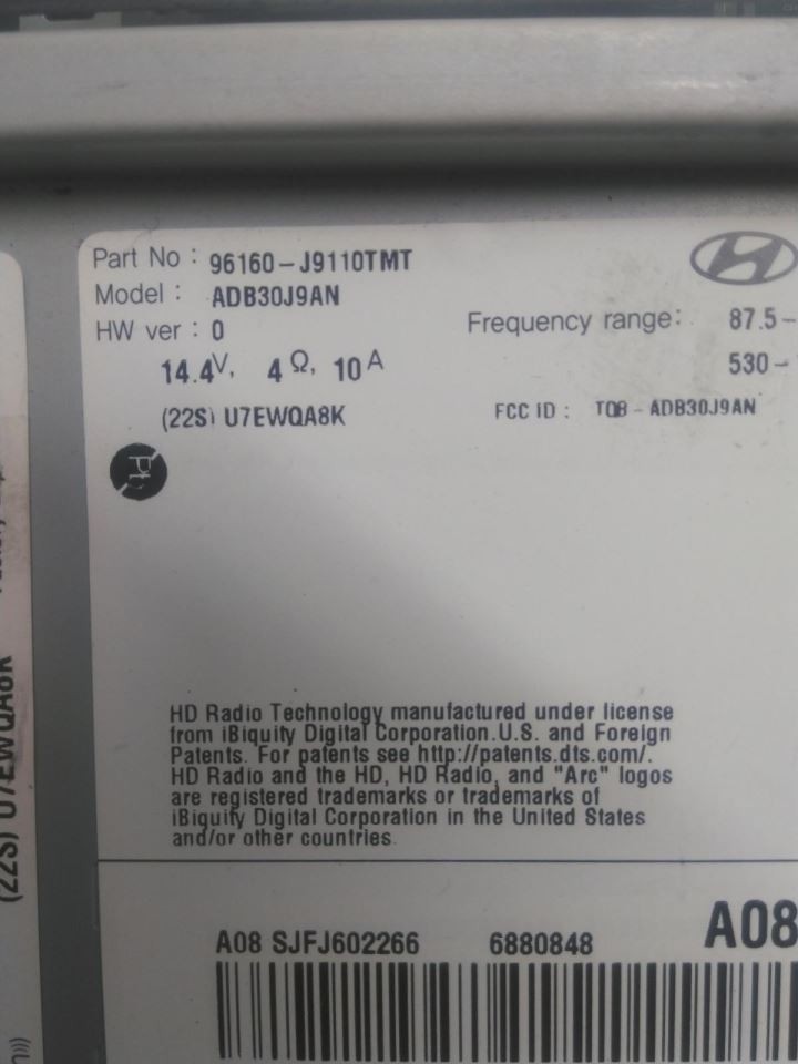 Audio Equipment Radio Receiver Assembly US Market Fits 18-21 KONA 1017927