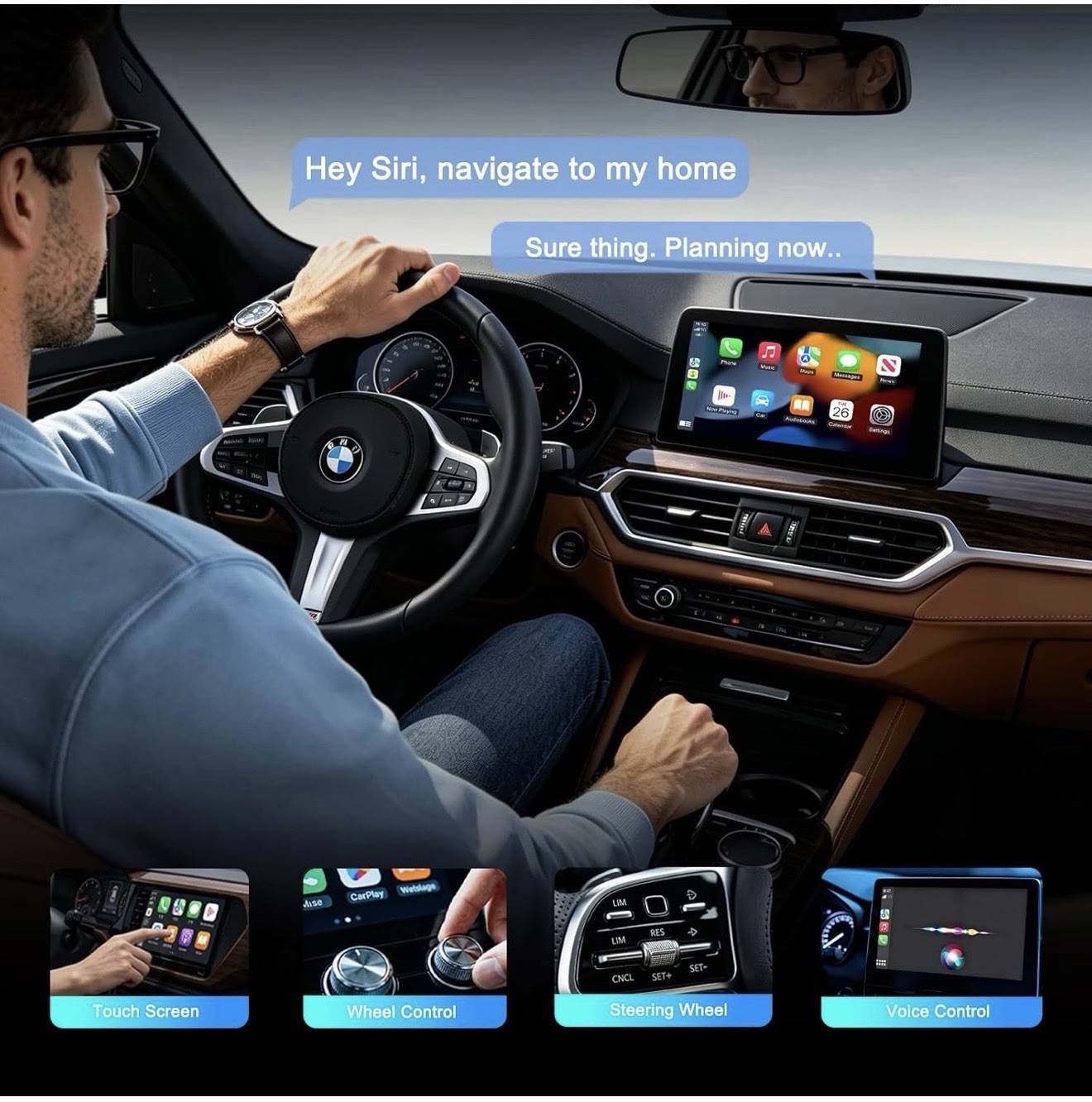 Wireless Carplay Adapter for iPhone, Bluetooth Car Play Dongle