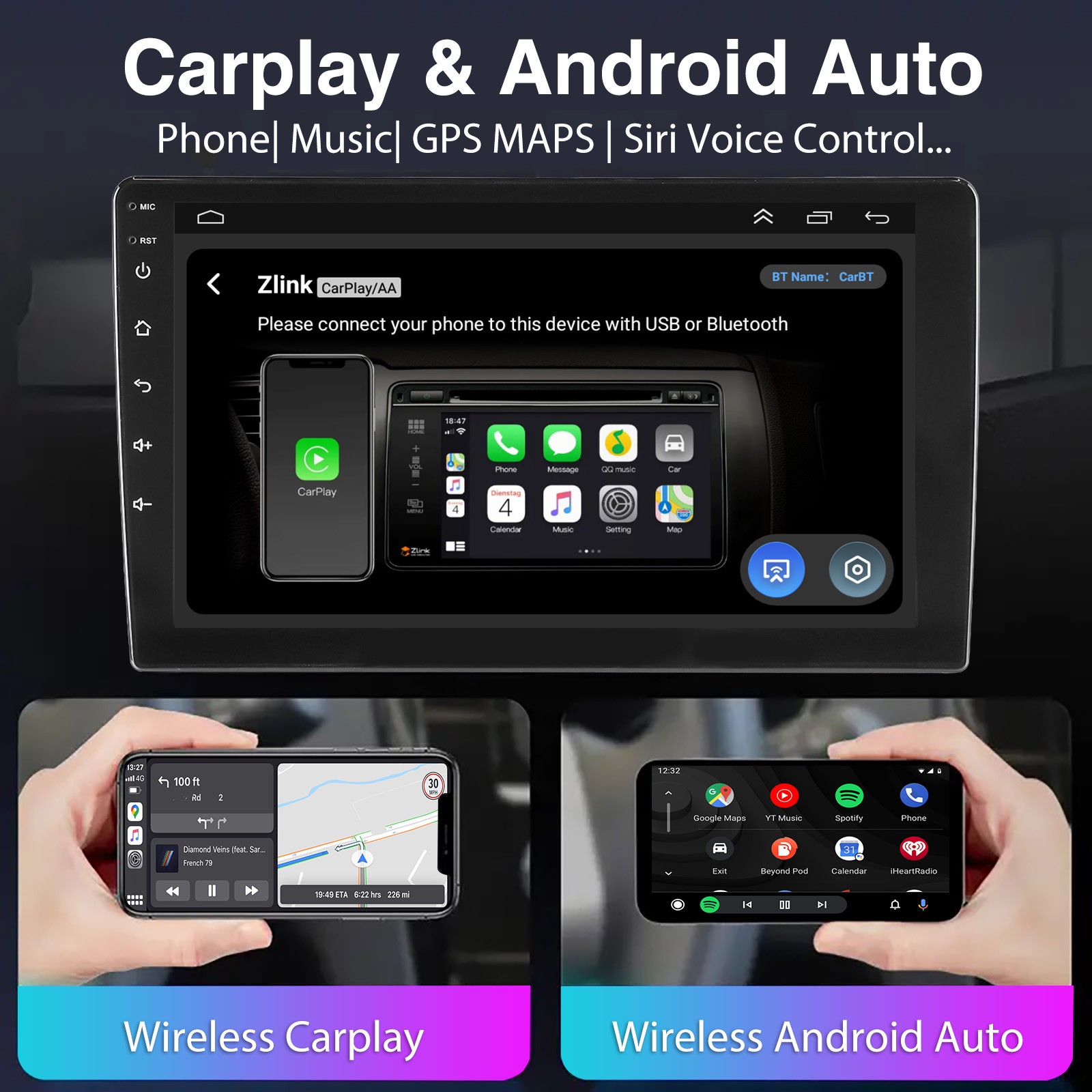 For Honda CRV 2017-2021 Android 15.0 Car Stereo Radio CarPlay GPS Wifi+MIC AHD