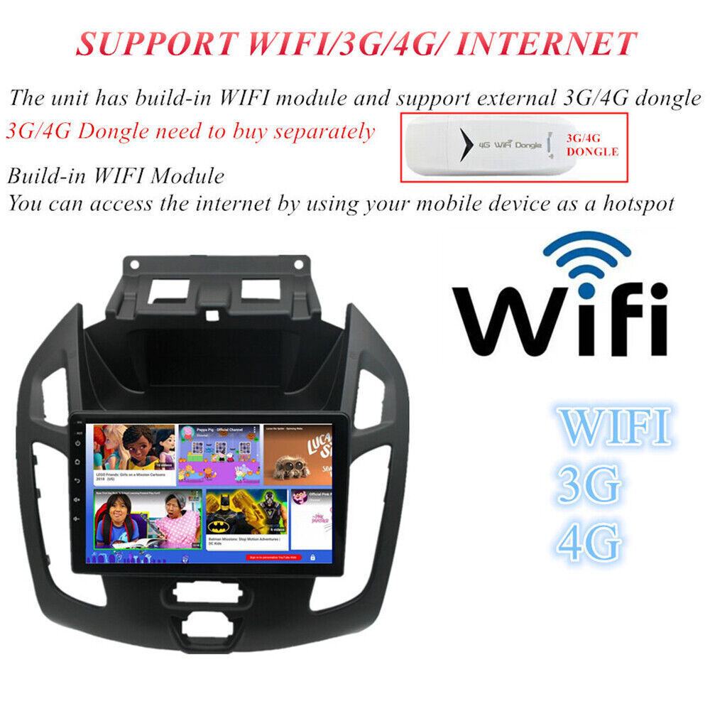 For Ford Transit Connect 2014-2018 Carplay 9″ Android 13.0 Stereo Radio GPS Wifi