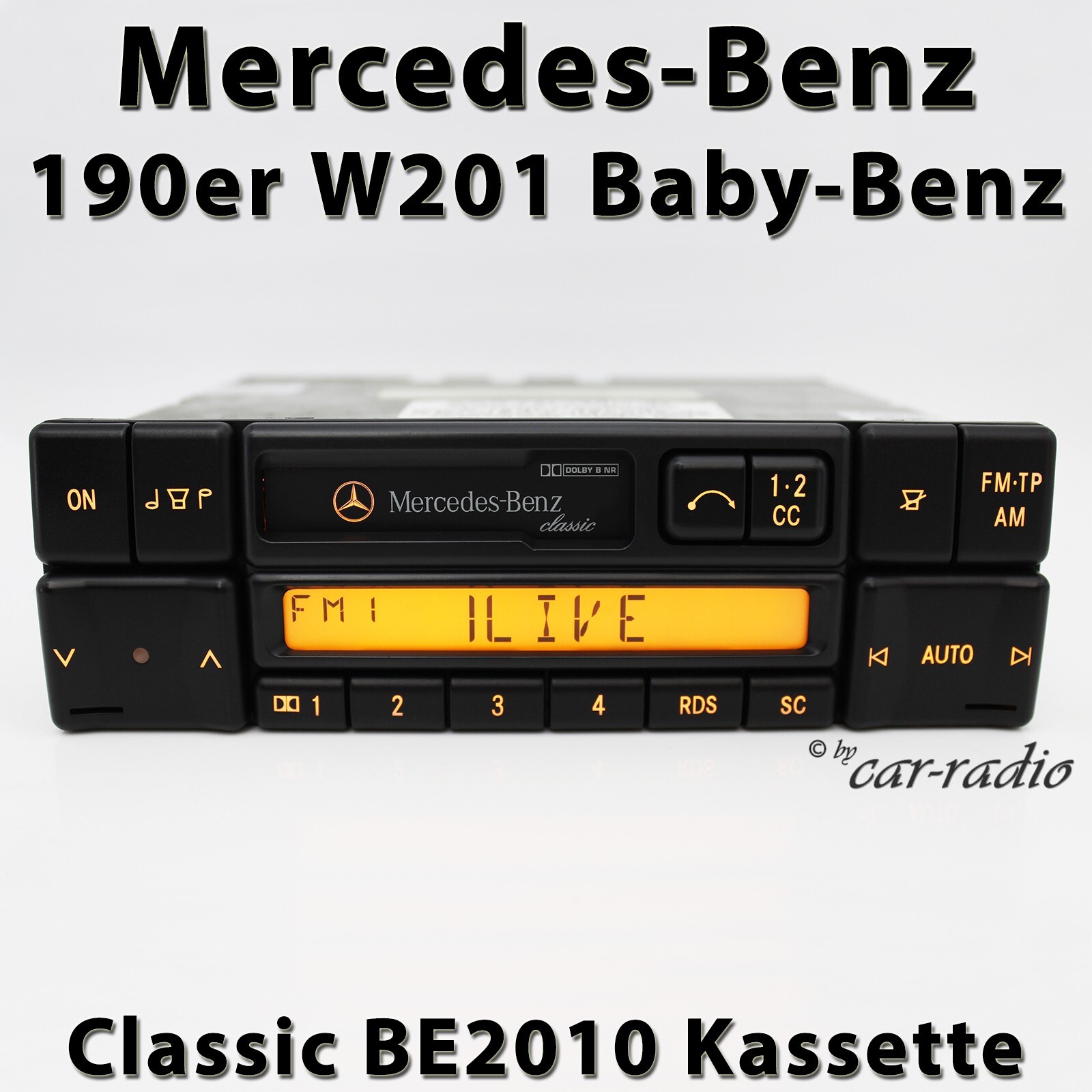 Genuine Mercedes Classic BE2010 Becker 190 Series Radio C Class W201 Cassette Radio