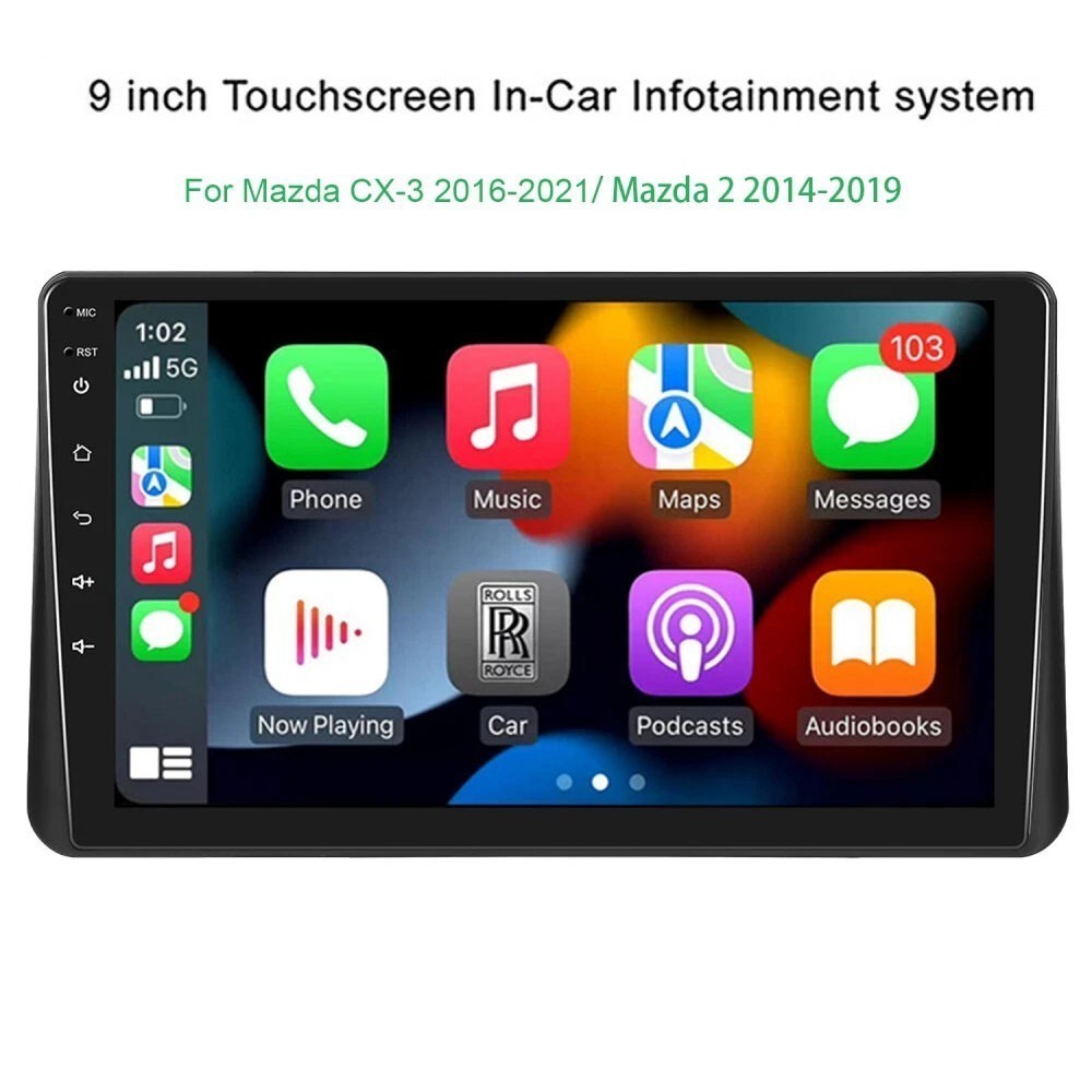 Car Radio Stereo Carplay For 2016-2021 Mazda CX-3 4+64G 9in CarPlay Radio