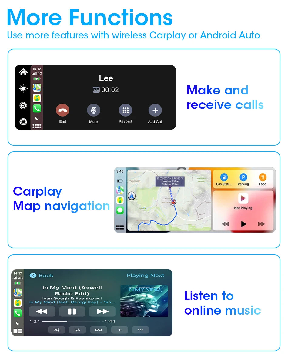 5/6.86/7/8.1 inch Digital Motorcycle Dashboard Motorcycles Carplay GPS