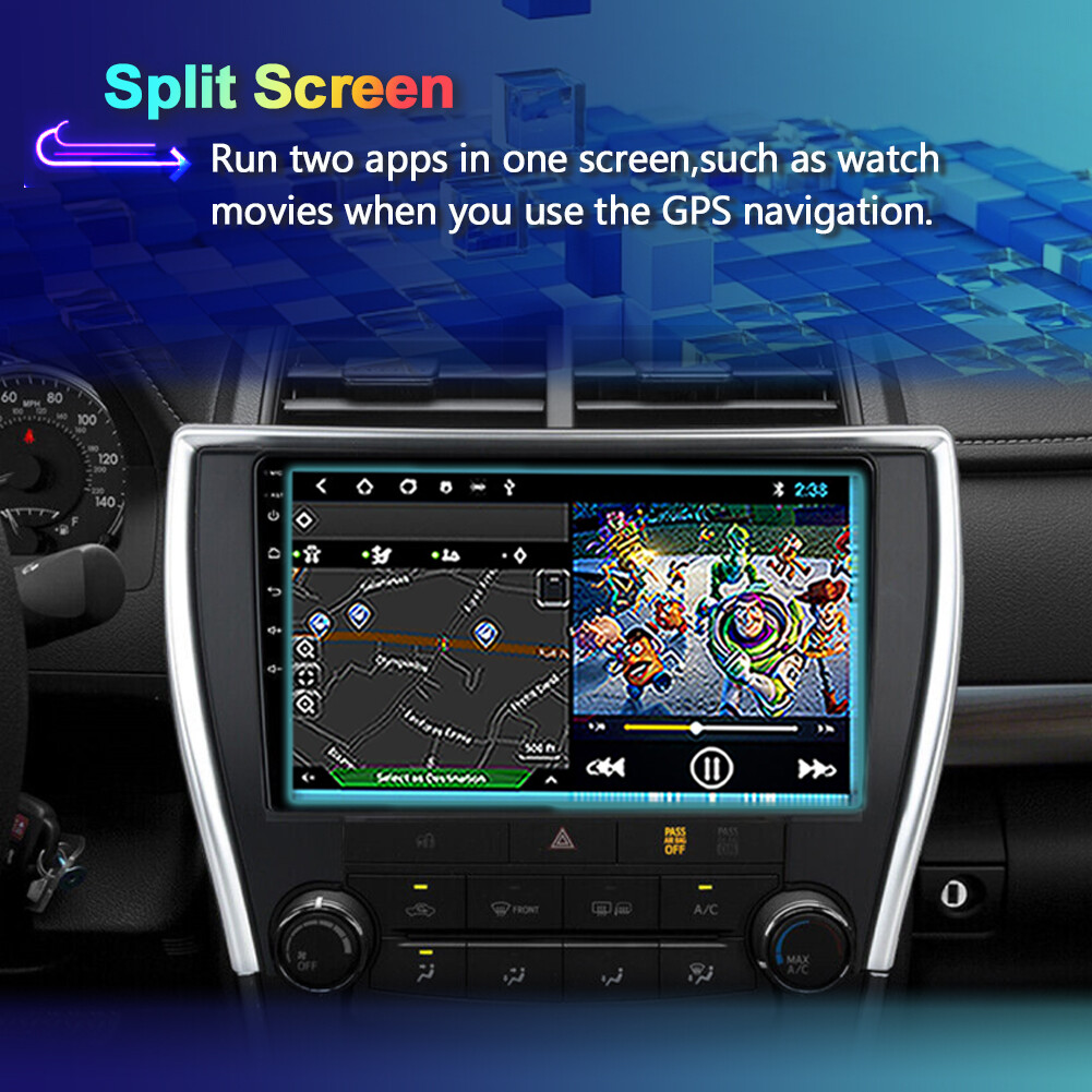 8-CORE Car Stereo For 2015-2017 Toyota Camry Android 14 Navi CarPlay 10.1″ 64GB