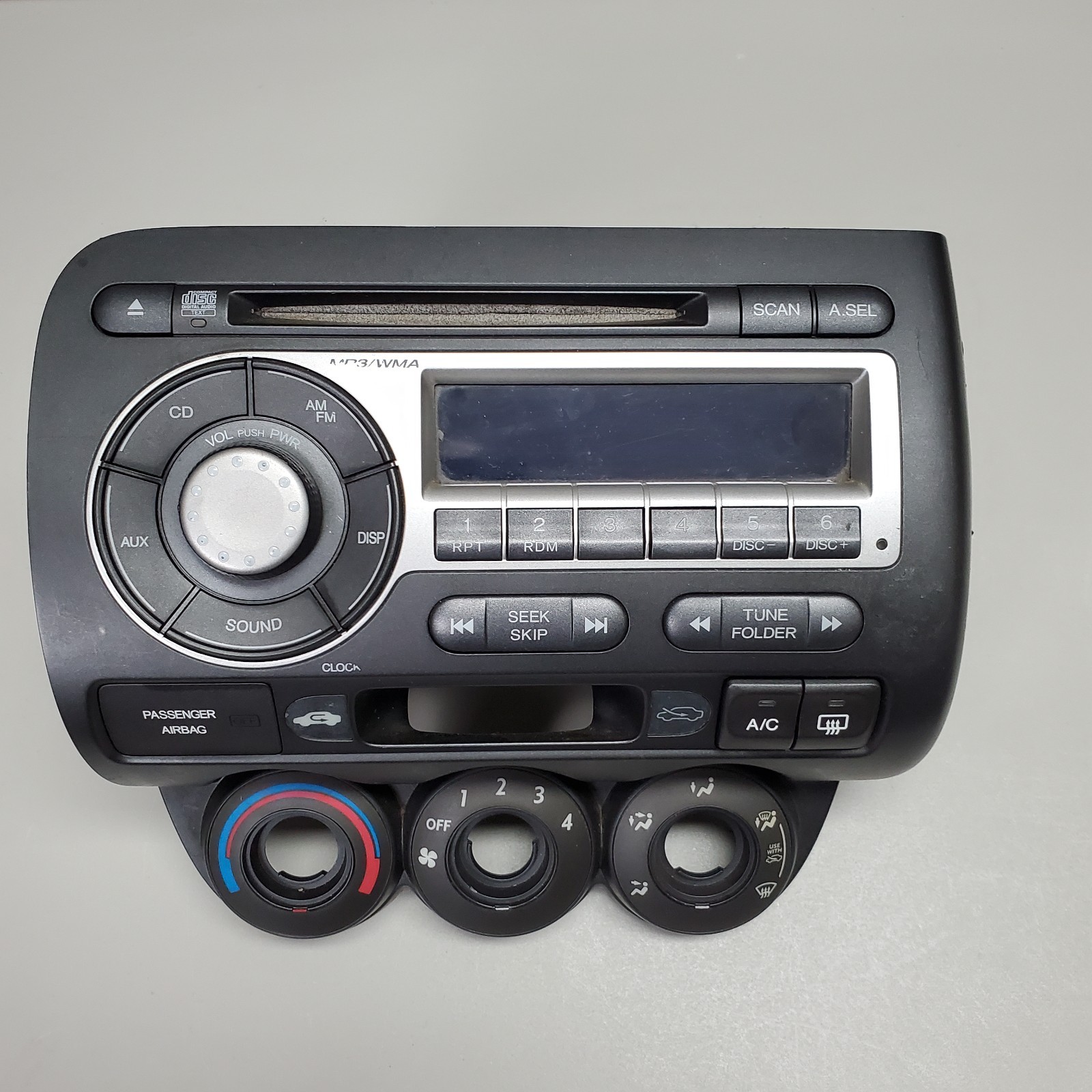 2007-2008 Honda Fit Radio AM-FM-CD Player Assembly OEM Bezel NO CODE UNTESTED