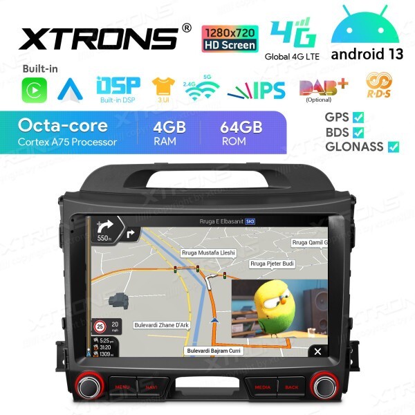 CAR TABLET FOR KIA SPORTAGE ANDROID 13 Octa Core 9″ with 4GB 64GB ROM Memory