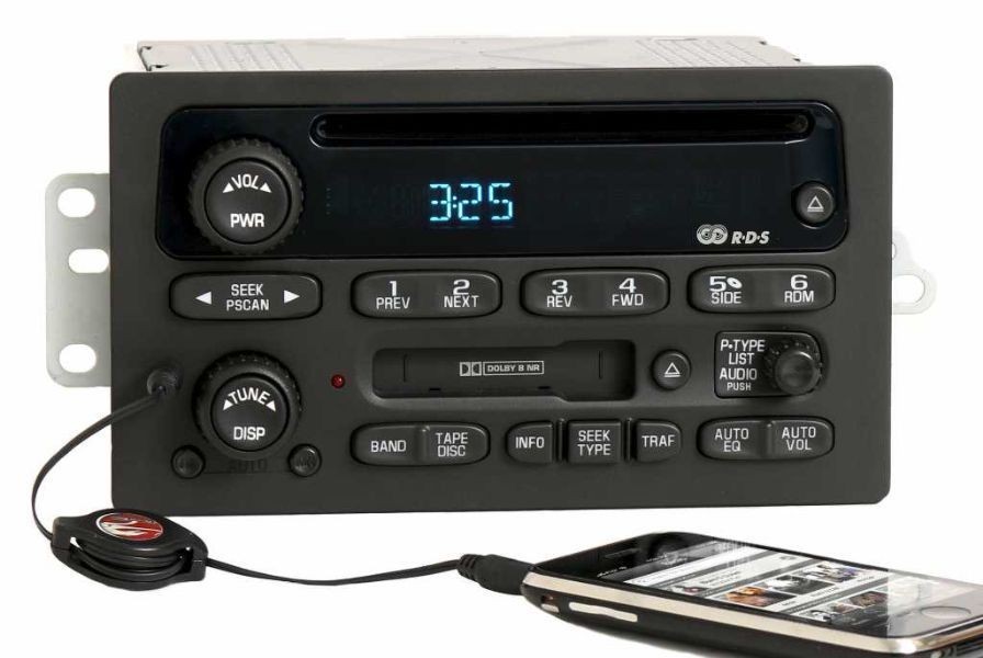 2003 GMC Envoy Radio AM FM CD Cassette Player w Aux Input – Part Number 15058225