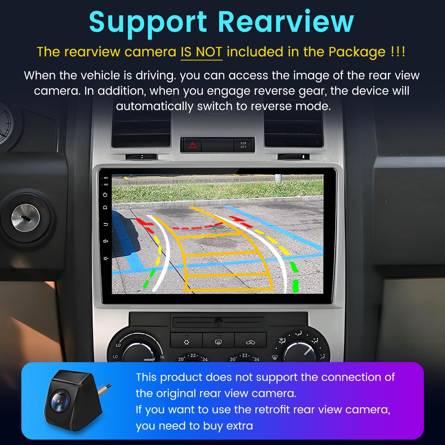 For Chrysler 300C 2004-2007 9″Android 14 Carplay 4+64G Car Stereo Radio GPS Navi