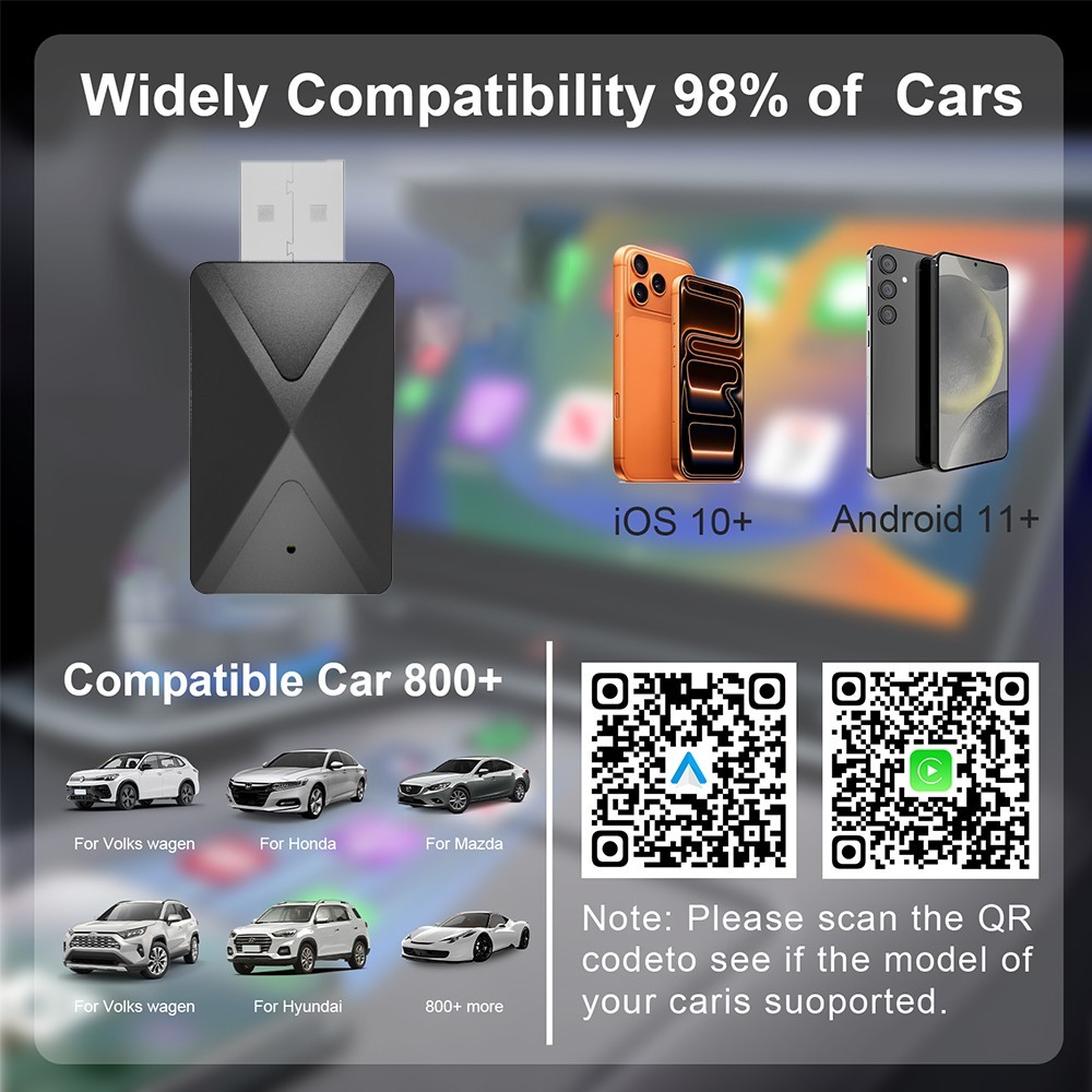 TrolinkTek Wireless CarPlay Adapter Plug&Play Fast Stable Connection for iPhone