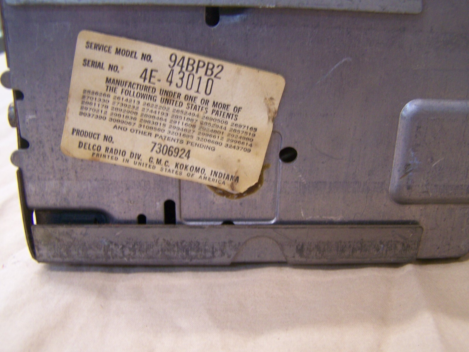 Buick 1969 AM Radio # 94BPB2 W/ Nice Face Chrome in Unknown Condition